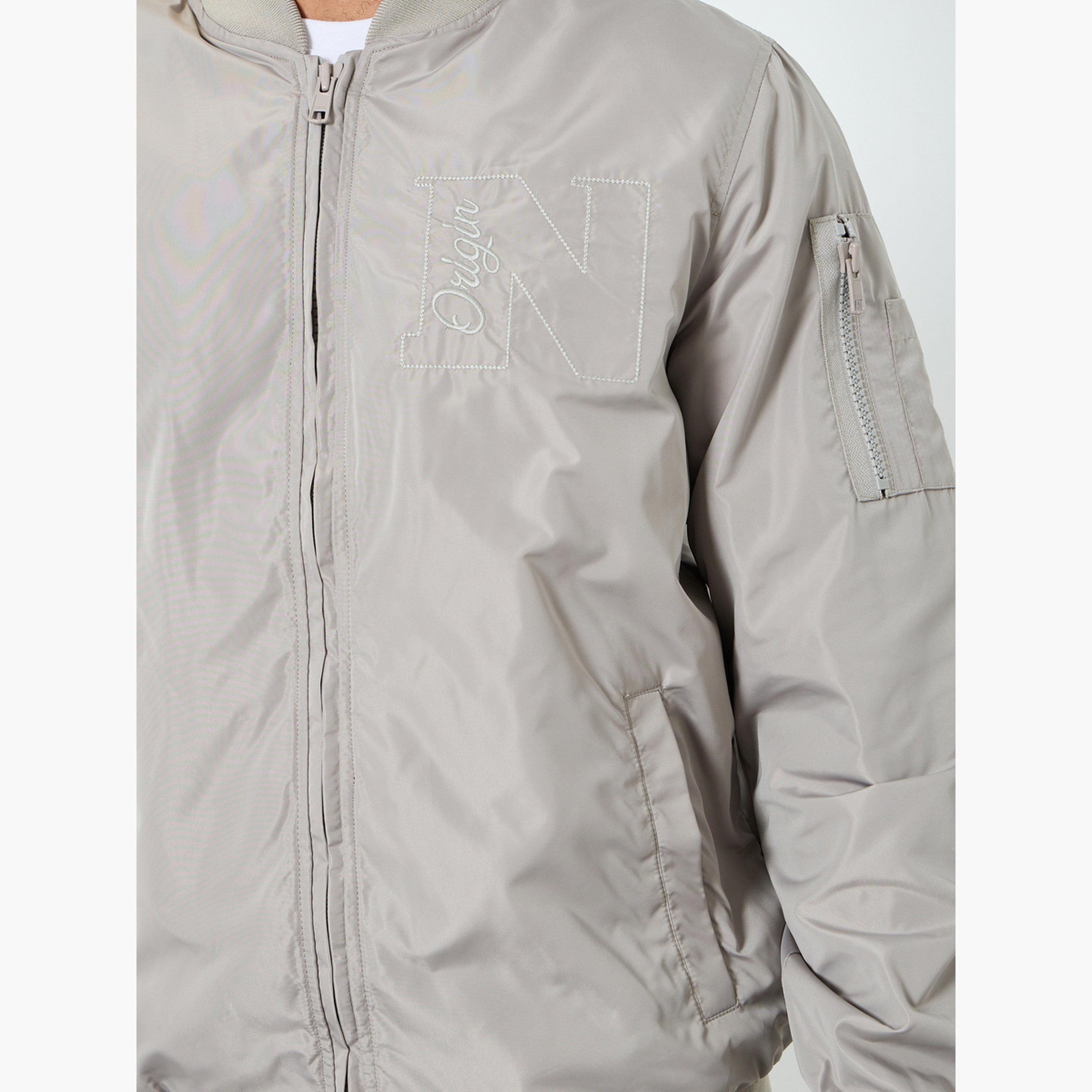 Styli Men Oversized Fit  Zip-Up Bomber Jacket-men-clothing-jacketsandblazers-jackets-image-5