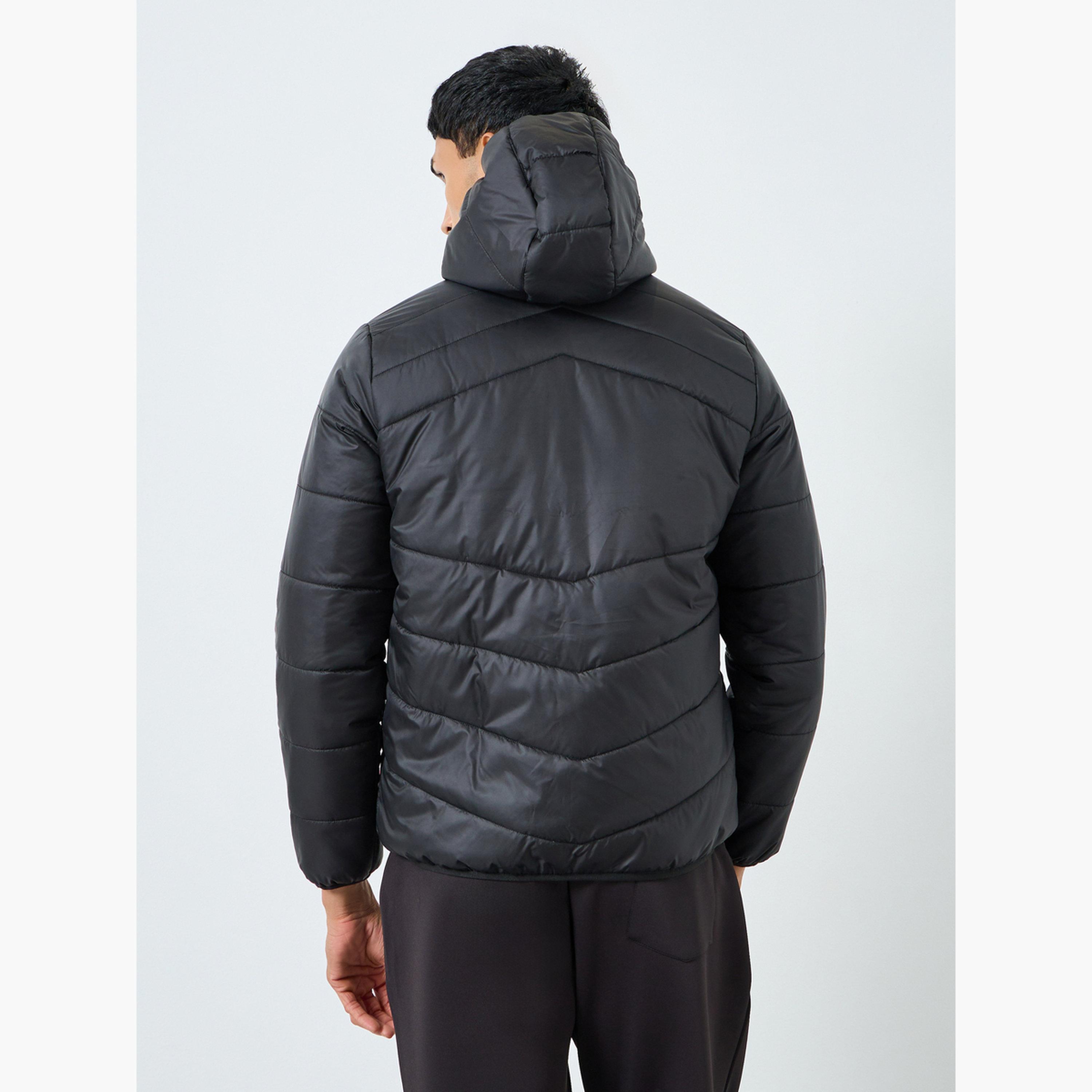 Styli Men Oversized Fit Solid Hooded Puffer Jacket-men-clothing-jacketsandblazers-jackets-image-4