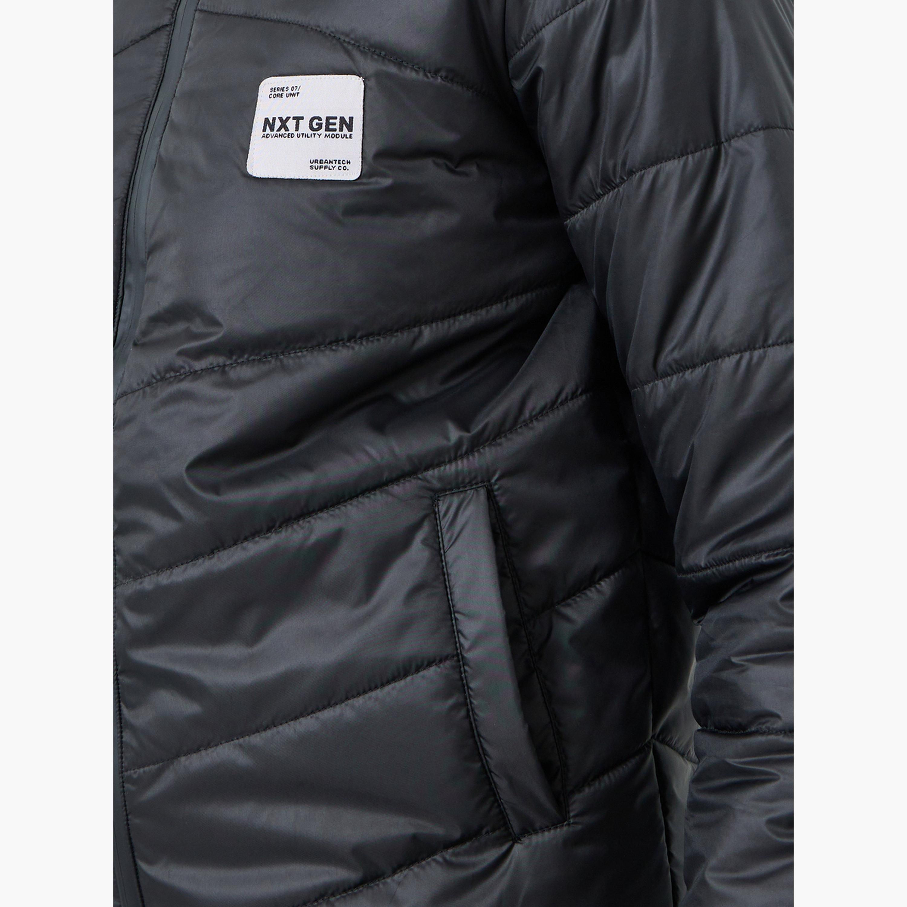 Styli Men Oversized Fit Solid Hooded Puffer Jacket-men-clothing-jacketsandblazers-jackets-image-5