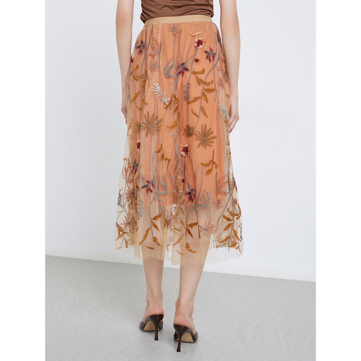 Take Two Women's A-Line Floral Embroidery Mesh Maxi Skirt-women-clothing-bottoms-skirts-image-4
