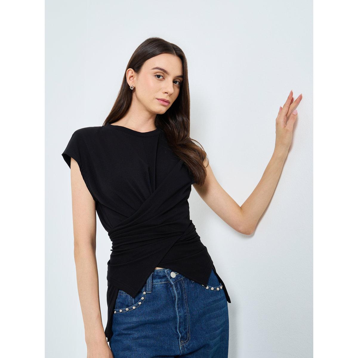 Take Two Women Solid Sleeveless Twist Front Top-women-clothing-shirtsandblouses-blouses-image-2