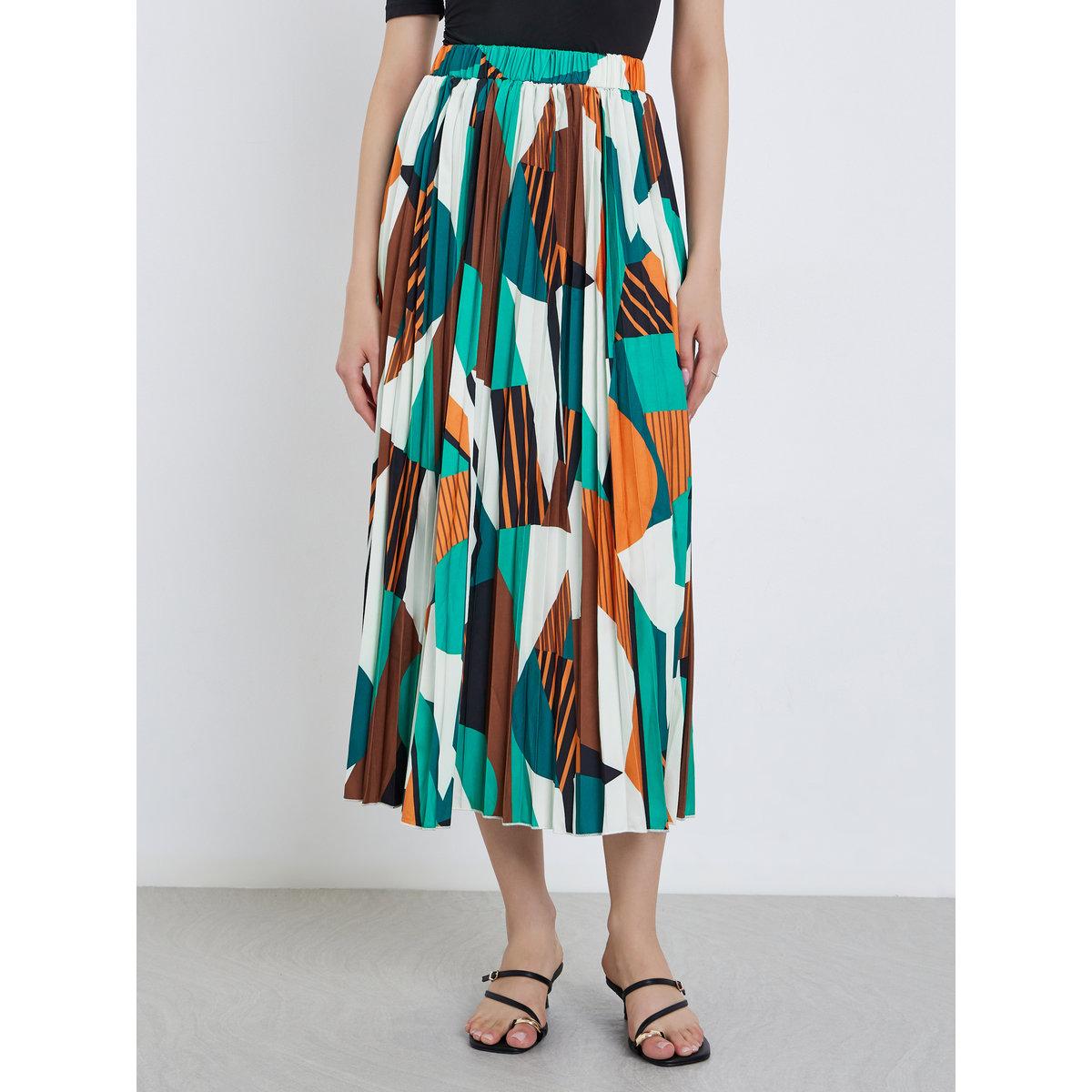 تنورة طويلة بتفاصيل كسرات-women-clothing-bottoms-skirts-image-2