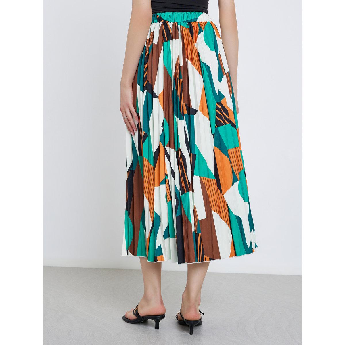 تنورة طويلة بتفاصيل كسرات-women-clothing-bottoms-skirts-image-4