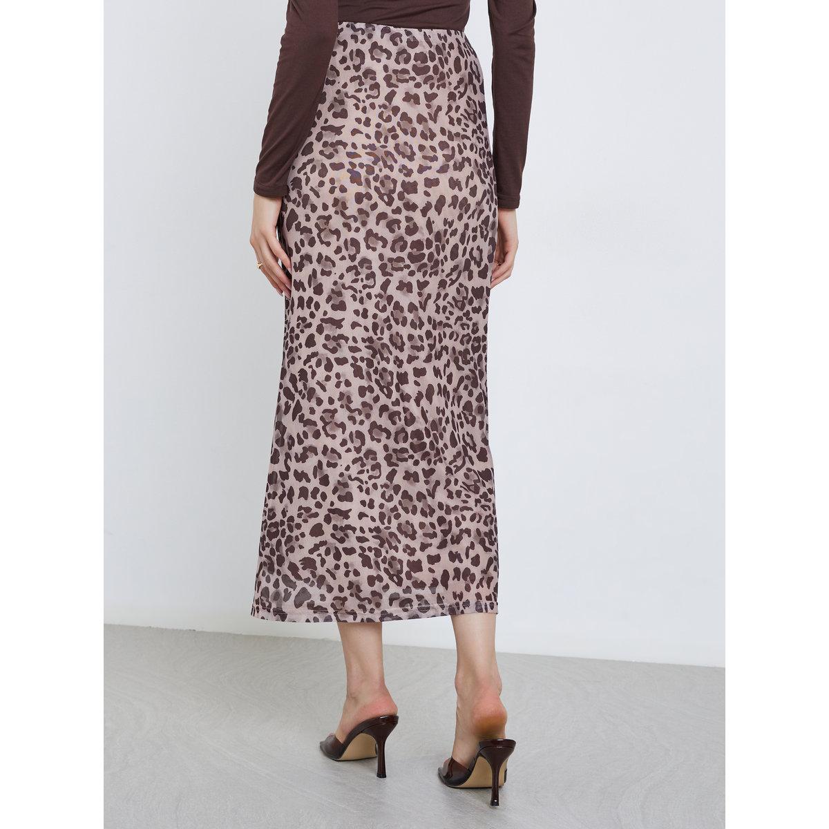 Take Two Women's Leopard Print Bodycon Maxi Skirt-women-clothing-bottoms-skirts-image-4