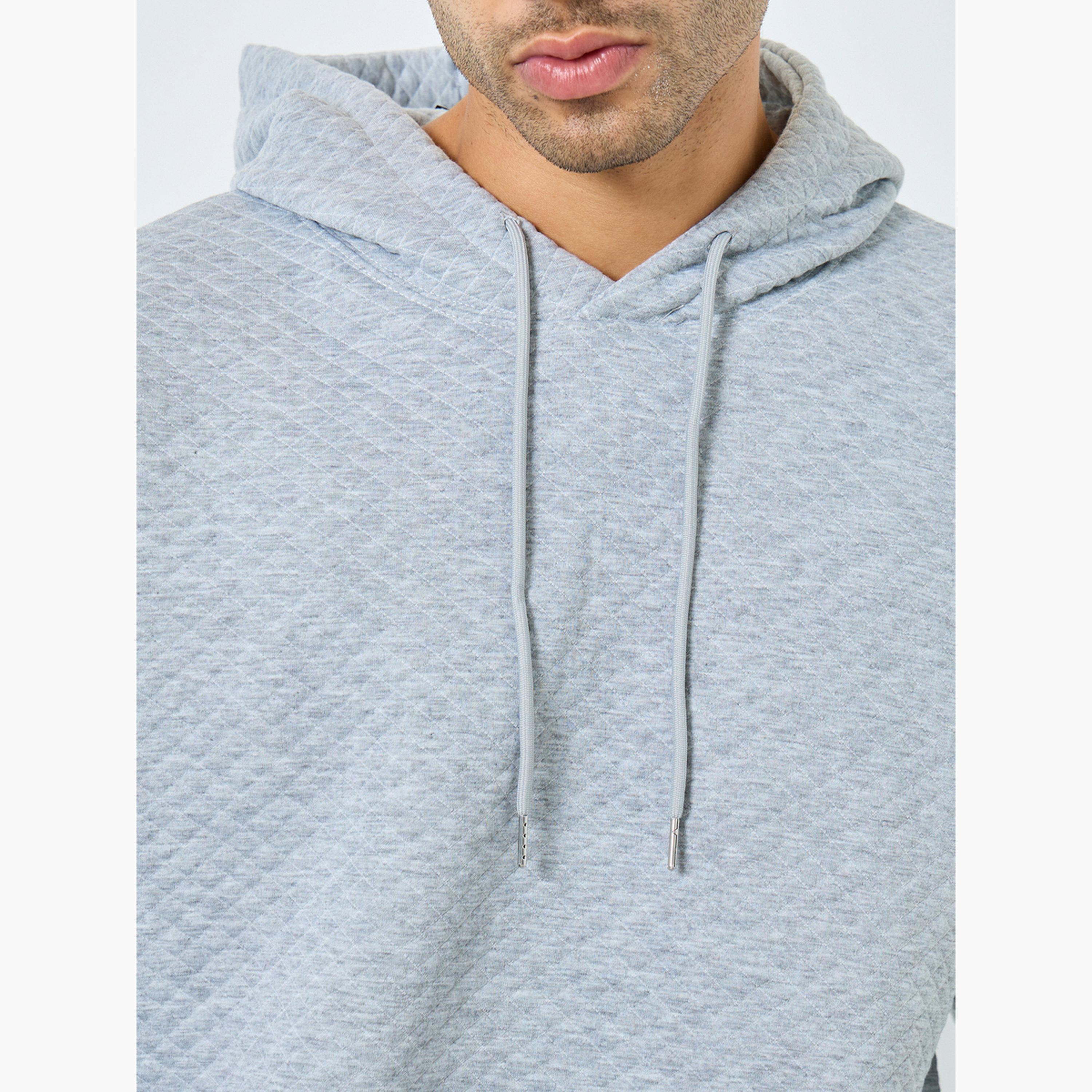 ستايلي - هودي رجالي رمادي اللون بنقشة مقاس كبير اوفر سايز -men-winterwear-hoodiesandsweatshirts-image-3