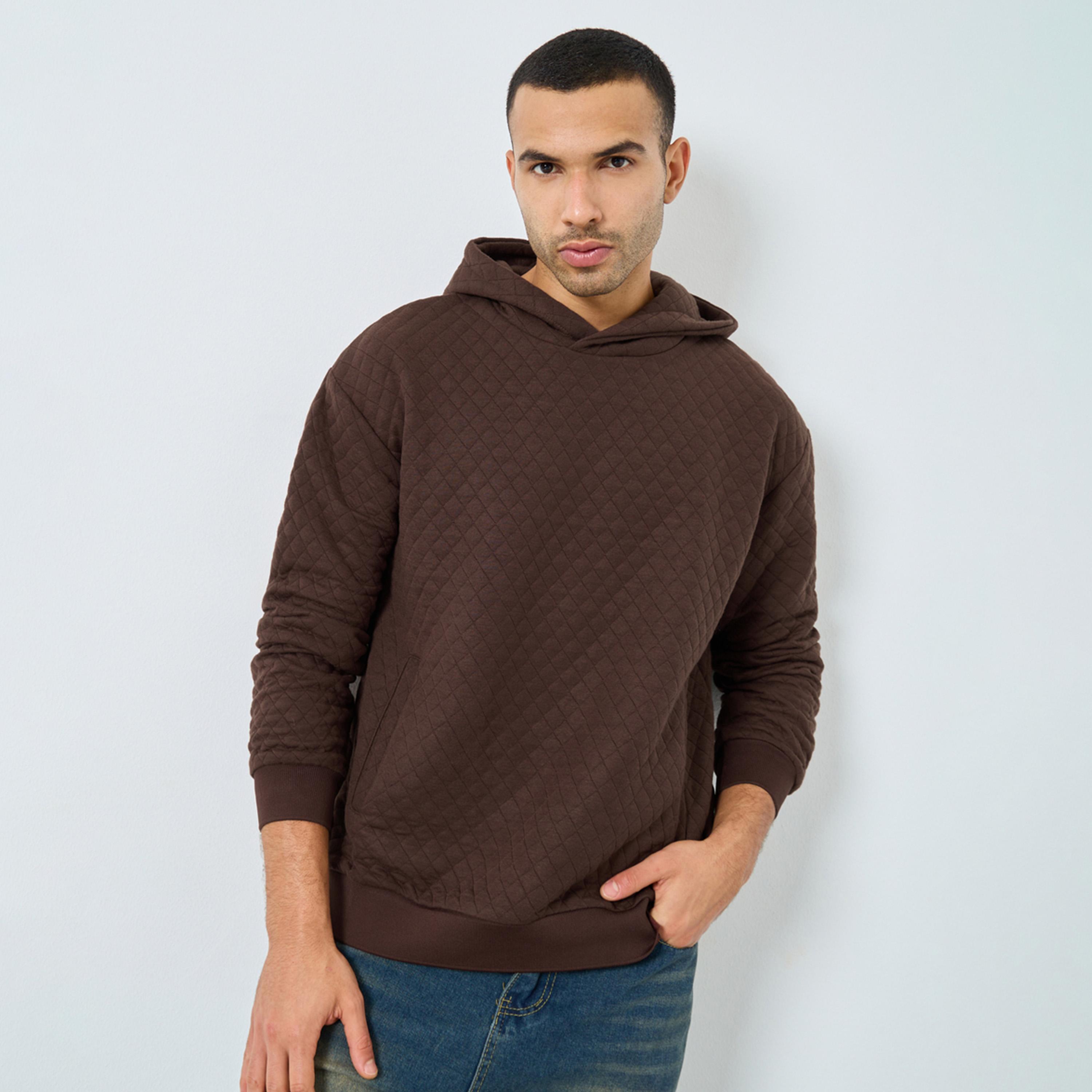 Styli Quilted Hooded Neck Long Sleeves Men's Hoodie-men-winterwear-hoodiesandsweatshirts-image-1