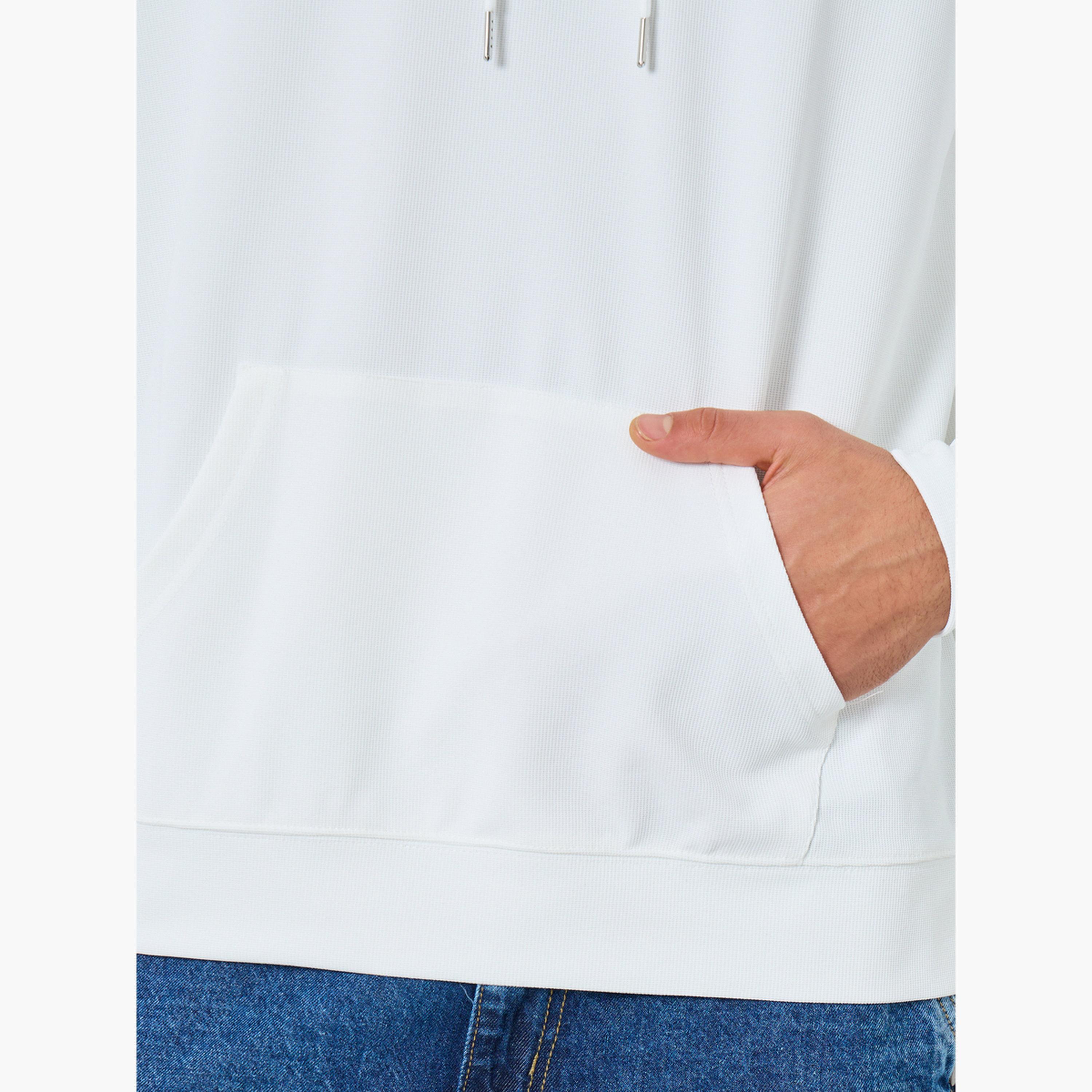 ستايلي - هودي حجم كبير بنقشة الوافل الأبيض-men-winterwear-hoodiesandsweatshirts-image-3