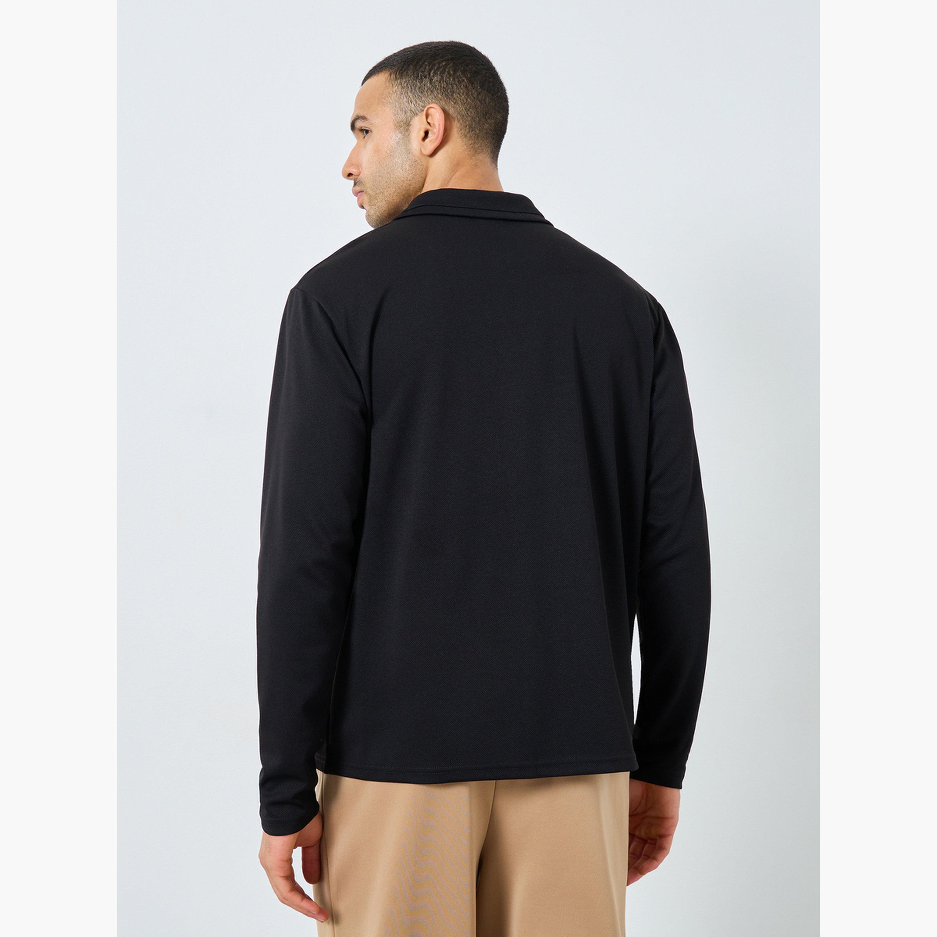 Styli Textured Funnel Neck Long Sleeves Men's Sweatshirt-men-winterwear-hoodiesandsweatshirts-image-3
