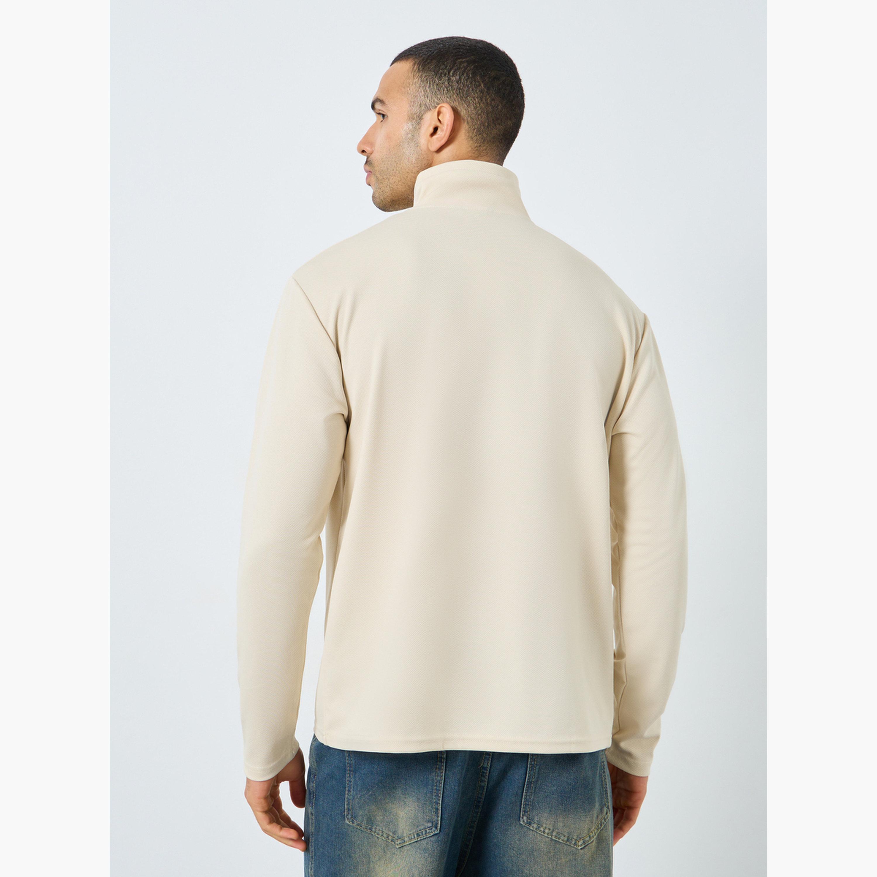Styli Textured Funnel Neck Long Sleeves Men's Sweatshirt-men-winterwear-hoodiesandsweatshirts-image-4