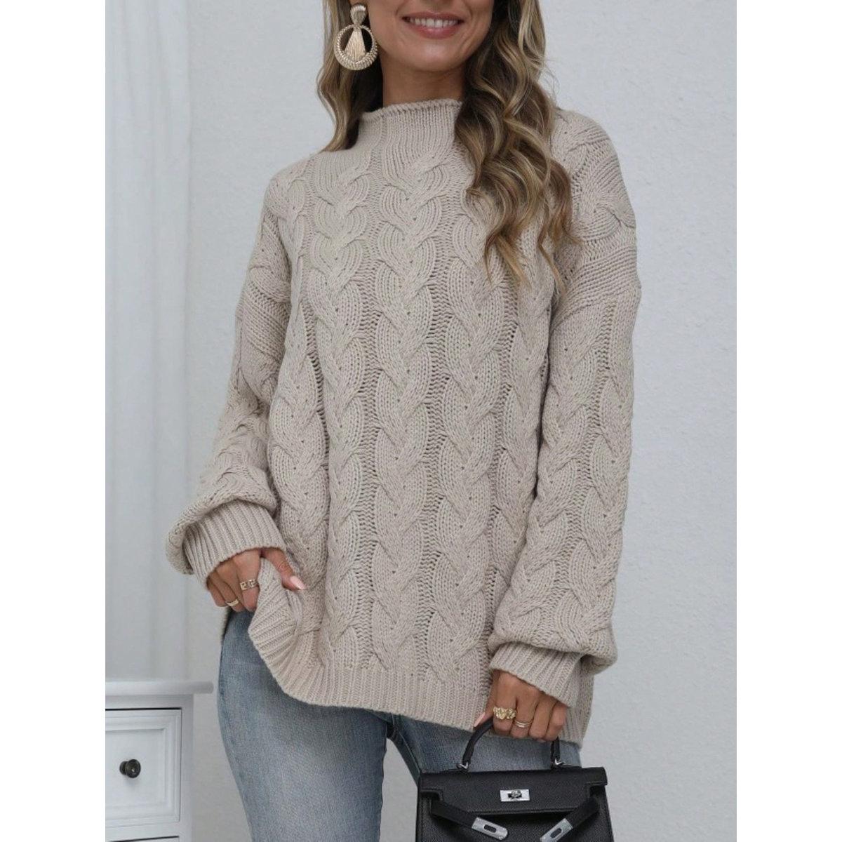 Take Two Plus Size High Neck Cable Knit Sweater-women-clothing-hoodiesandsweatshirts-hoodies-image-3