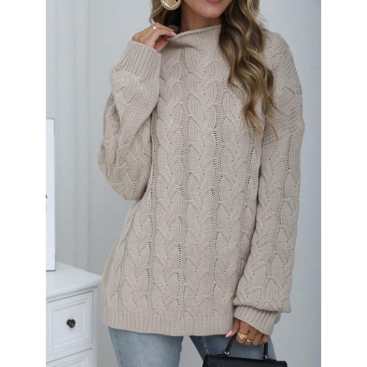 Take Two Plus Size High Neck Cable Knit Sweater-women-clothing-hoodiesandsweatshirts-hoodies-image-4