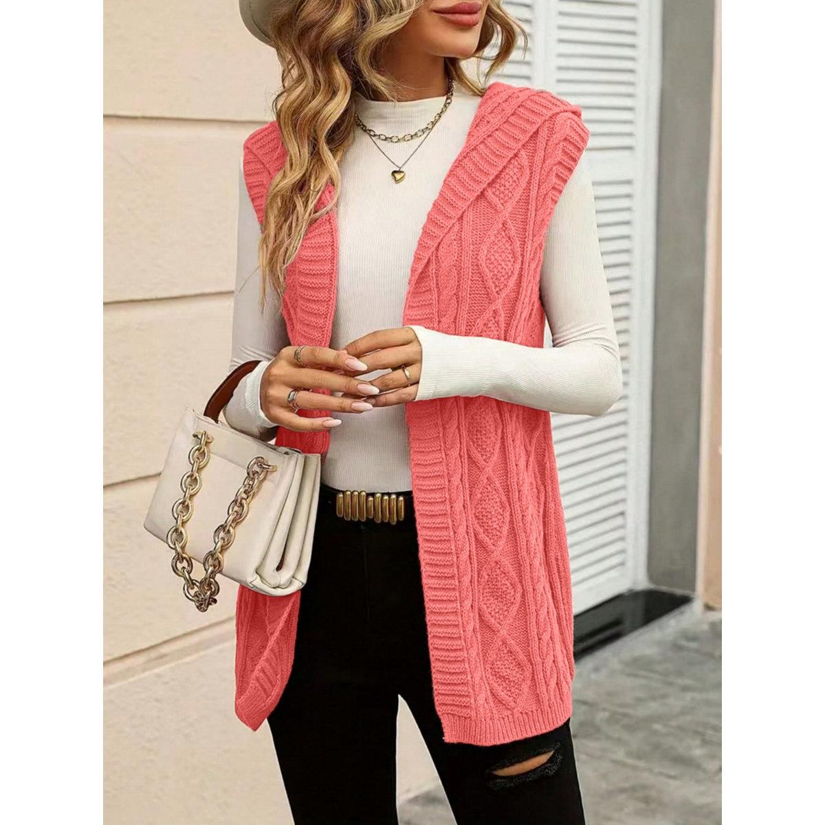 Take Two Plus Size Hooded Cable Knit Cardigan-women-clothing-hoodiesandsweatshirts-hoodies-image-4