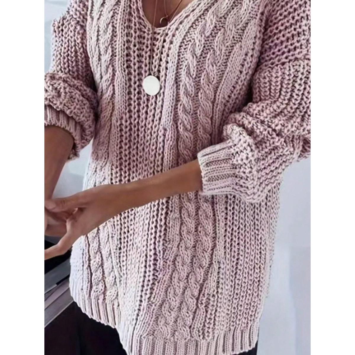Take Two Plus Size V Neck Cable Knit Sweater-women-clothing-hoodiesandsweatshirts-hoodies-image-5