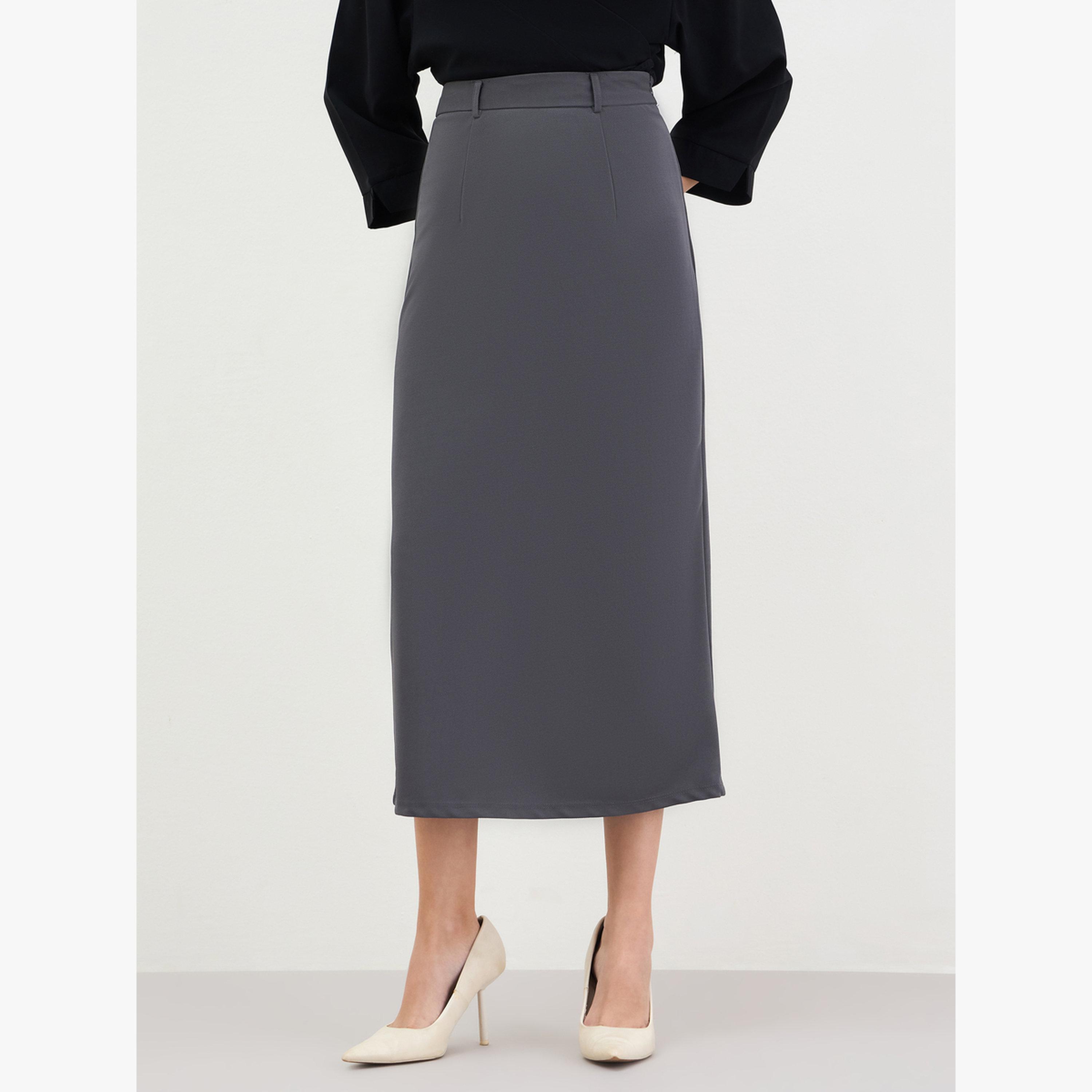 تنورة ميدي بحافة واسعة-women-clothing-bottoms-skirts-image-1