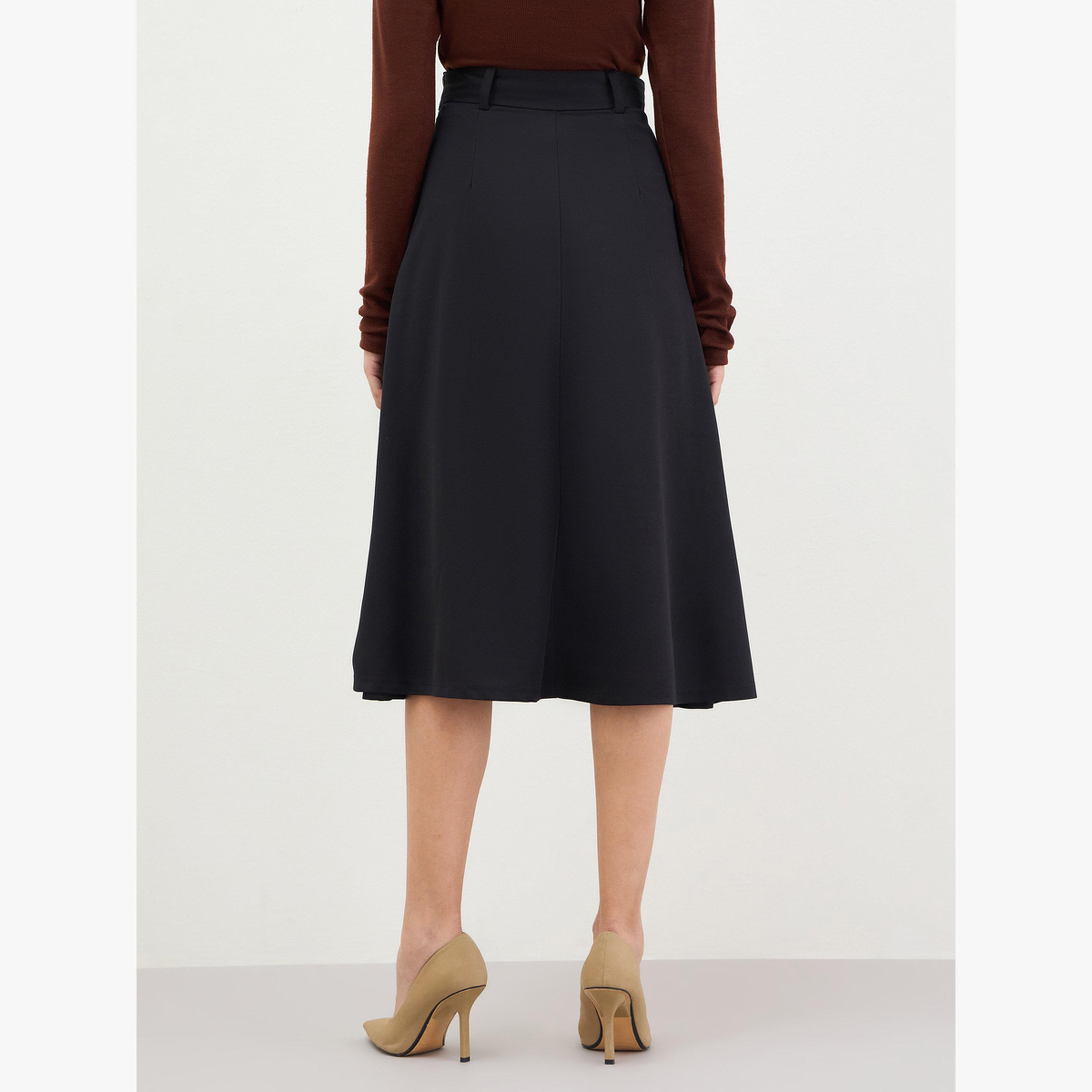 تنورة ميدي بحزام وحافة واسعة-women-clothing-bottoms-skirts-image-4