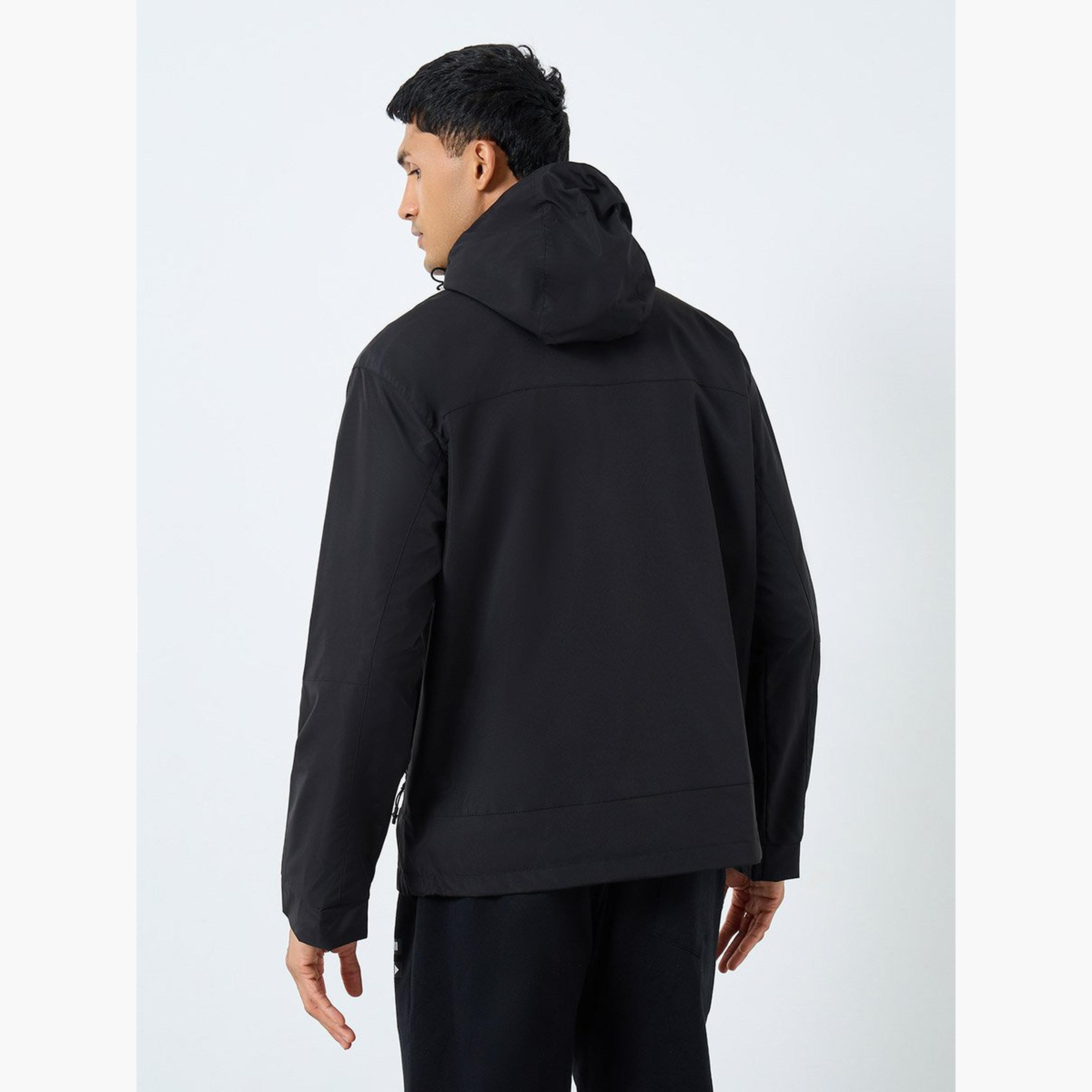 Styli Solid Hooded Neck Long Sleeves Men's Zip Through Jacket-men-clothing-jacketsandblazers-jackets-image-6