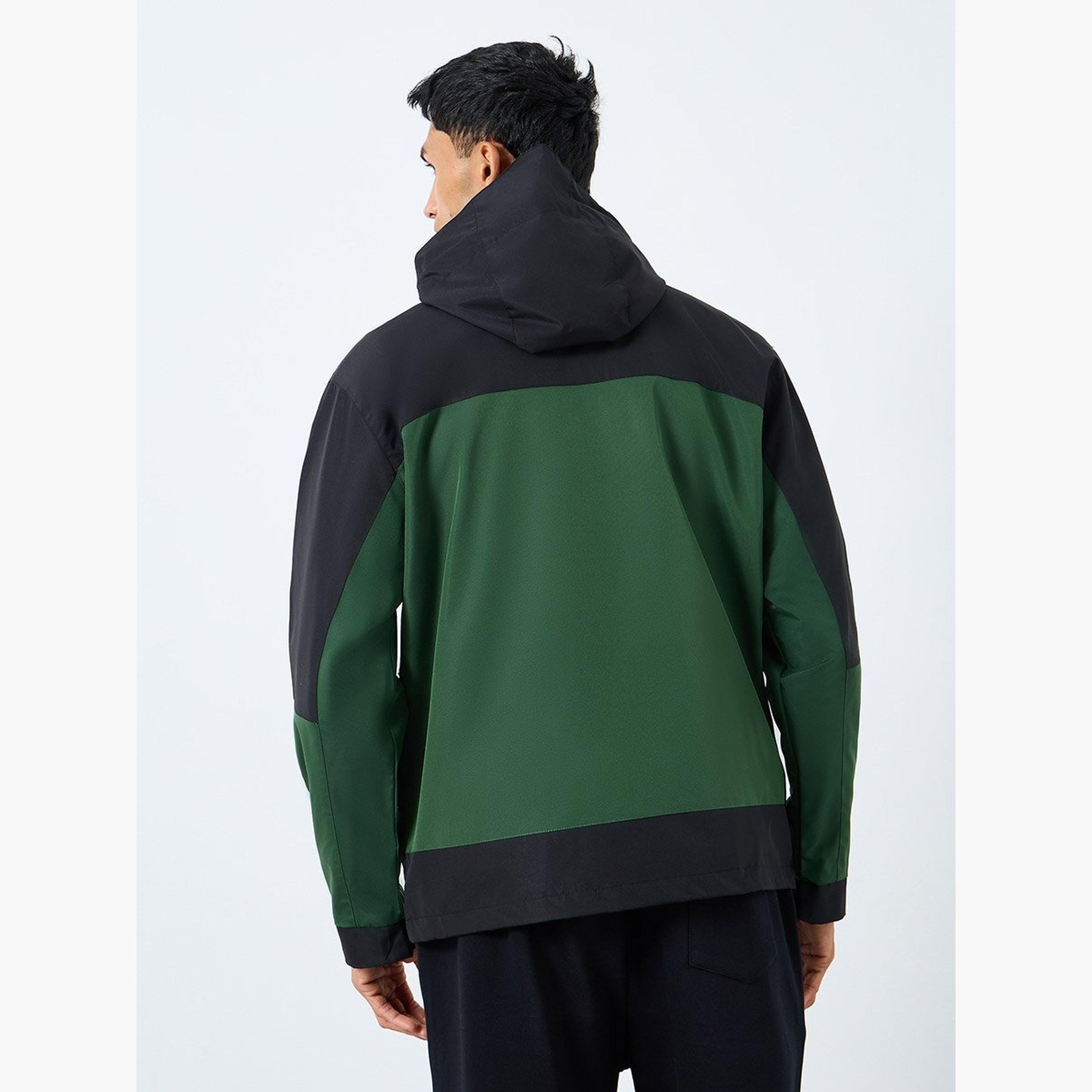 Styli Color Block Hooded Neck Long Sleeves Men's Zip Through Jacket-men-clothing-jacketsandblazers-jackets-image-6