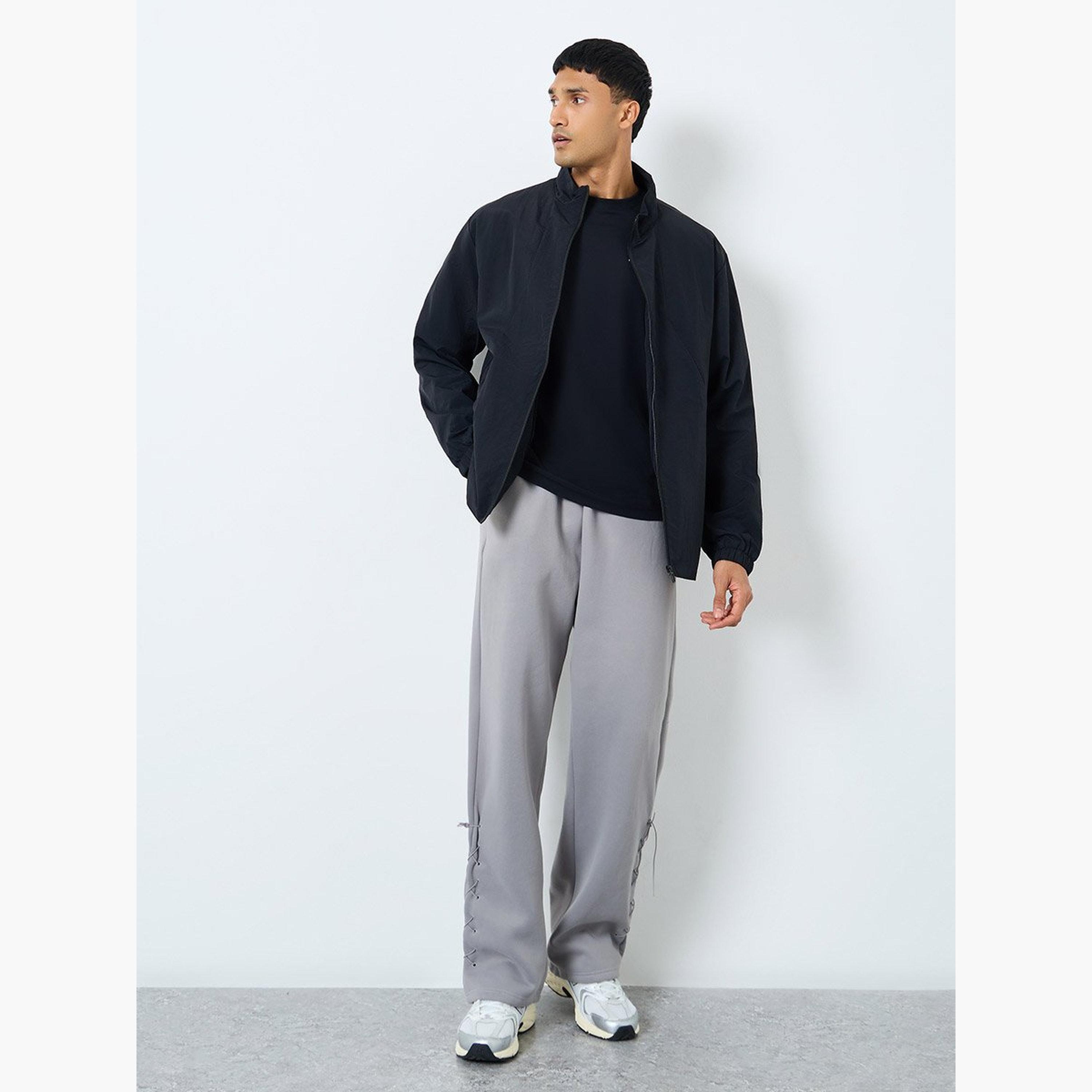Styli Men Oversized Lightweight Zip Up Jackets-men-clothing-jacketsandblazers-jackets-image-2
