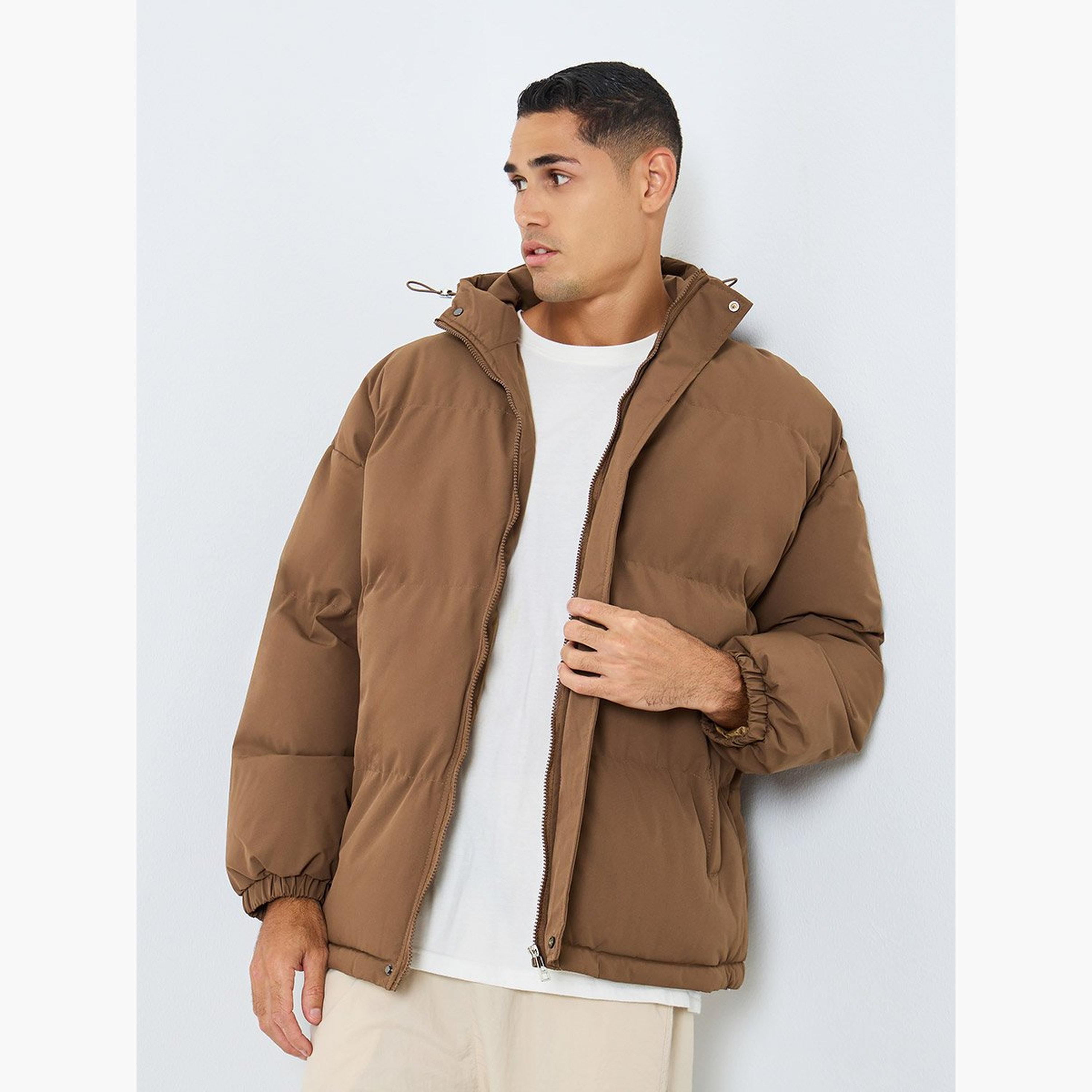 ستايلي - جاكيت للرجال منفوخ مقاس كبير بغطاء للرأس-men-clothing-jacketsandblazers-jackets-image-1