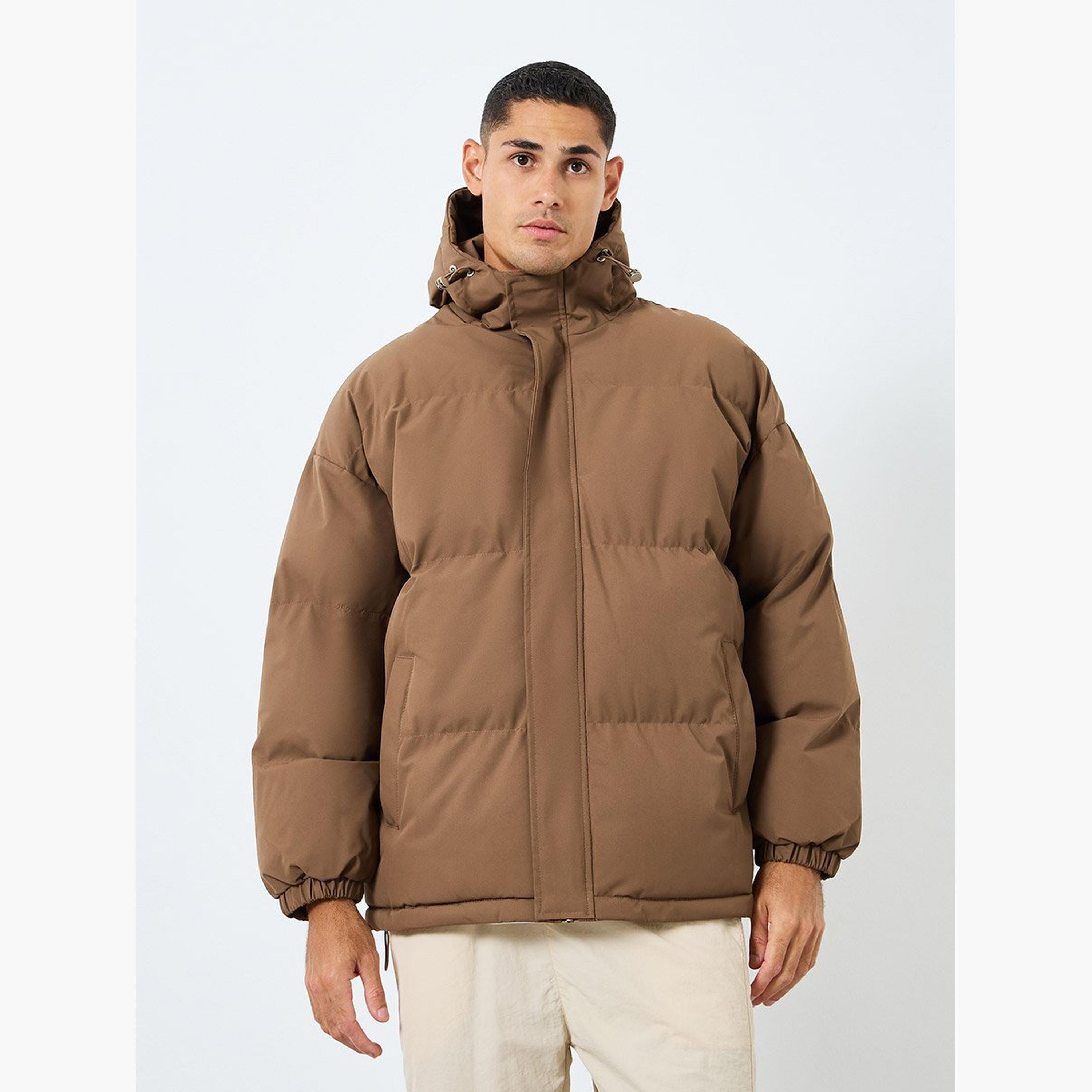 ستايلي - جاكيت للرجال منفوخ مقاس كبير بغطاء للرأس-men-clothing-jacketsandblazers-jackets-image-2