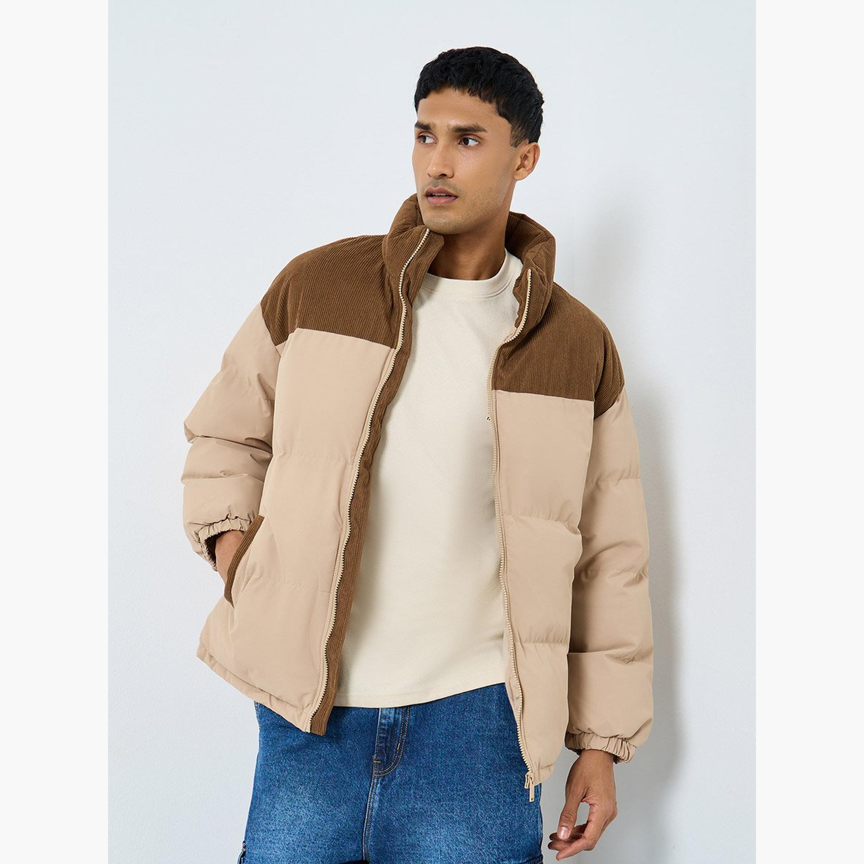 Styli Men Oversized Zip Up Quilted Puffer Jackets-men-clothing-jacketsandblazers-jackets-image-1