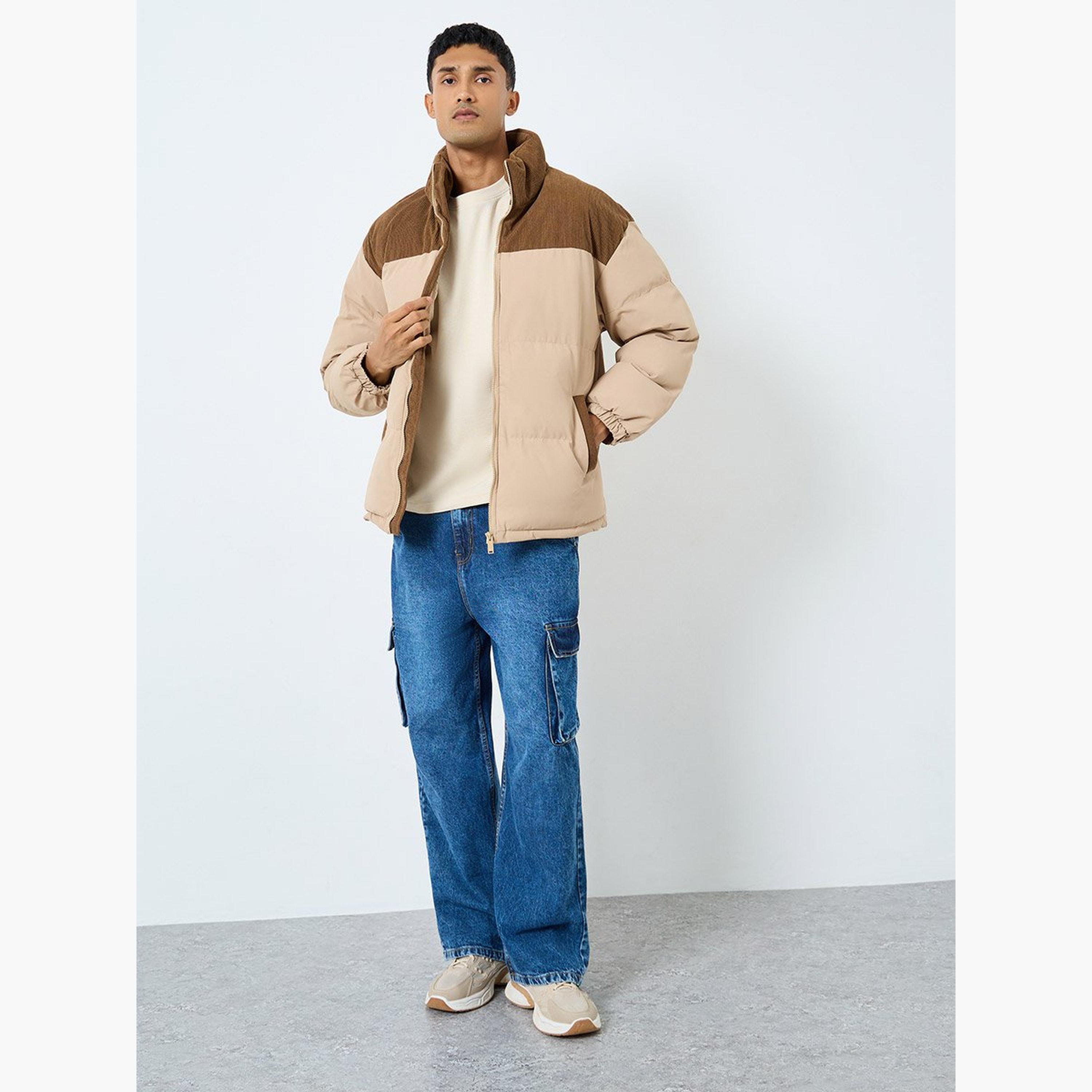 Styli Men Oversized Zip Up Quilted Puffer Jackets-men-clothing-jacketsandblazers-jackets-image-2