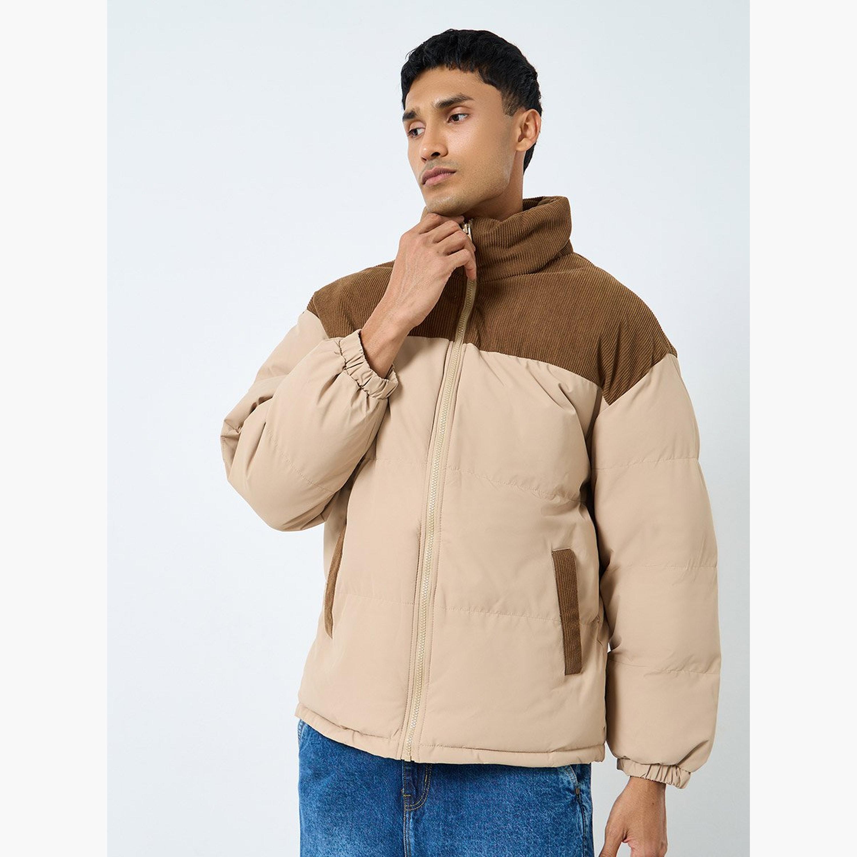 Styli Men Oversized Zip Up Quilted Puffer Jackets-men-clothing-jacketsandblazers-jackets-image-3