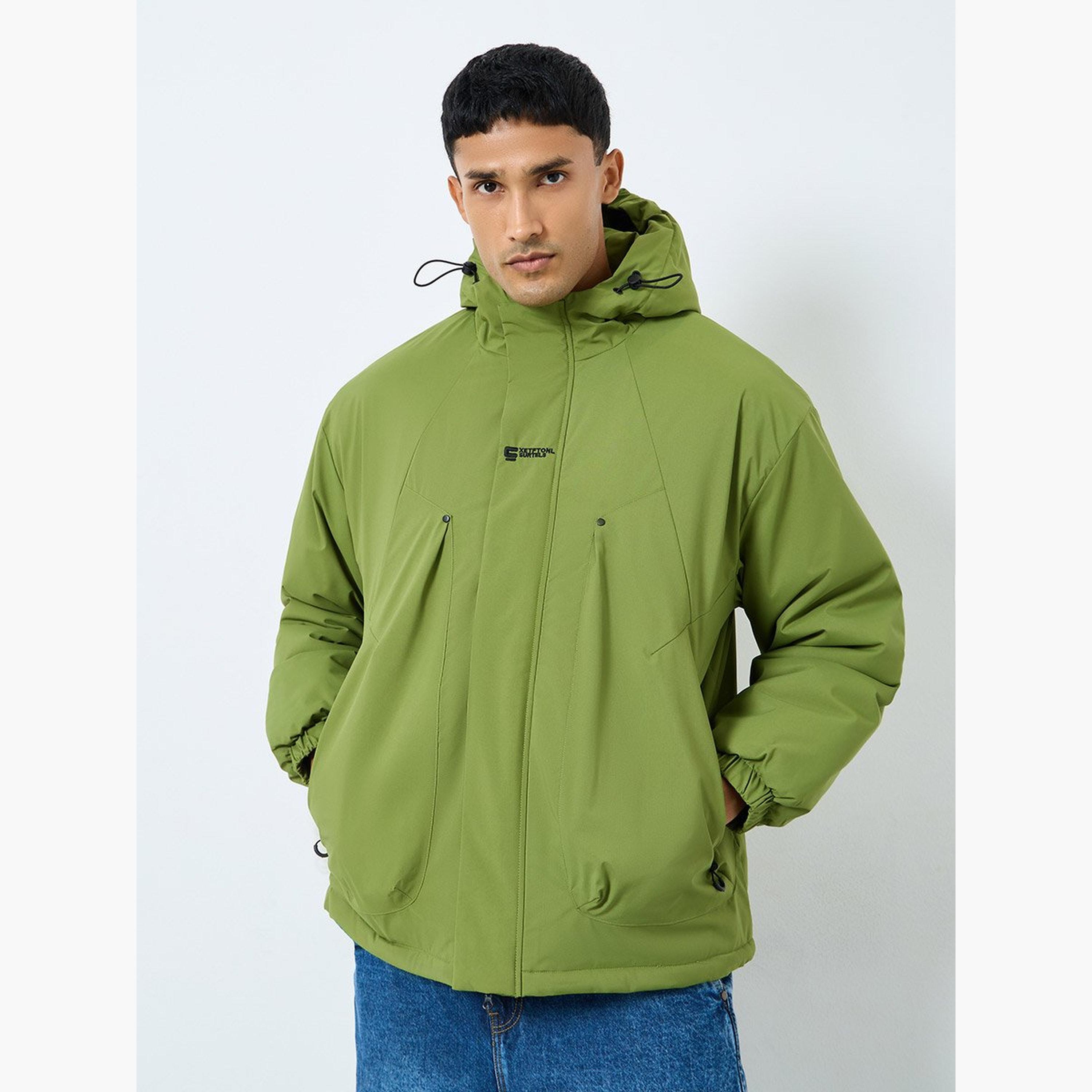 ستايلي - جاكيت للرجال مقاس كبير بغطاء للرأس ومضاد للرياح-men-clothing-jacketsandblazers-jackets-image-1