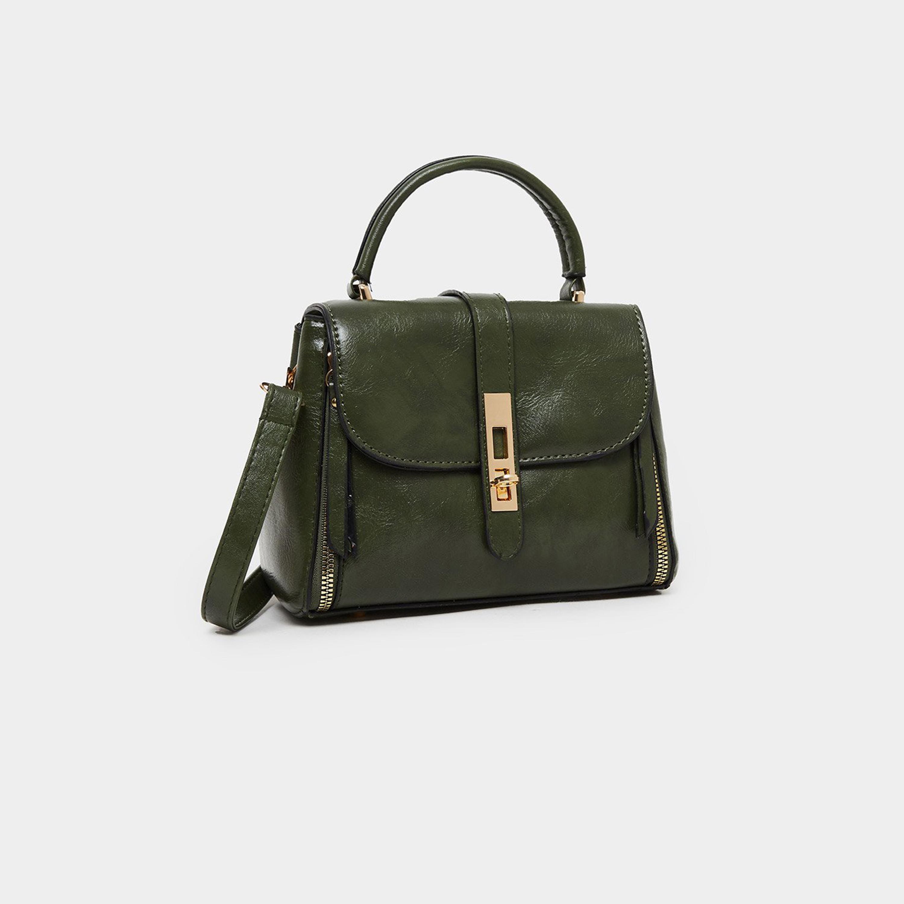 Styli Green Satchel Handbag-women-bagsandwallets-handbags-image-1