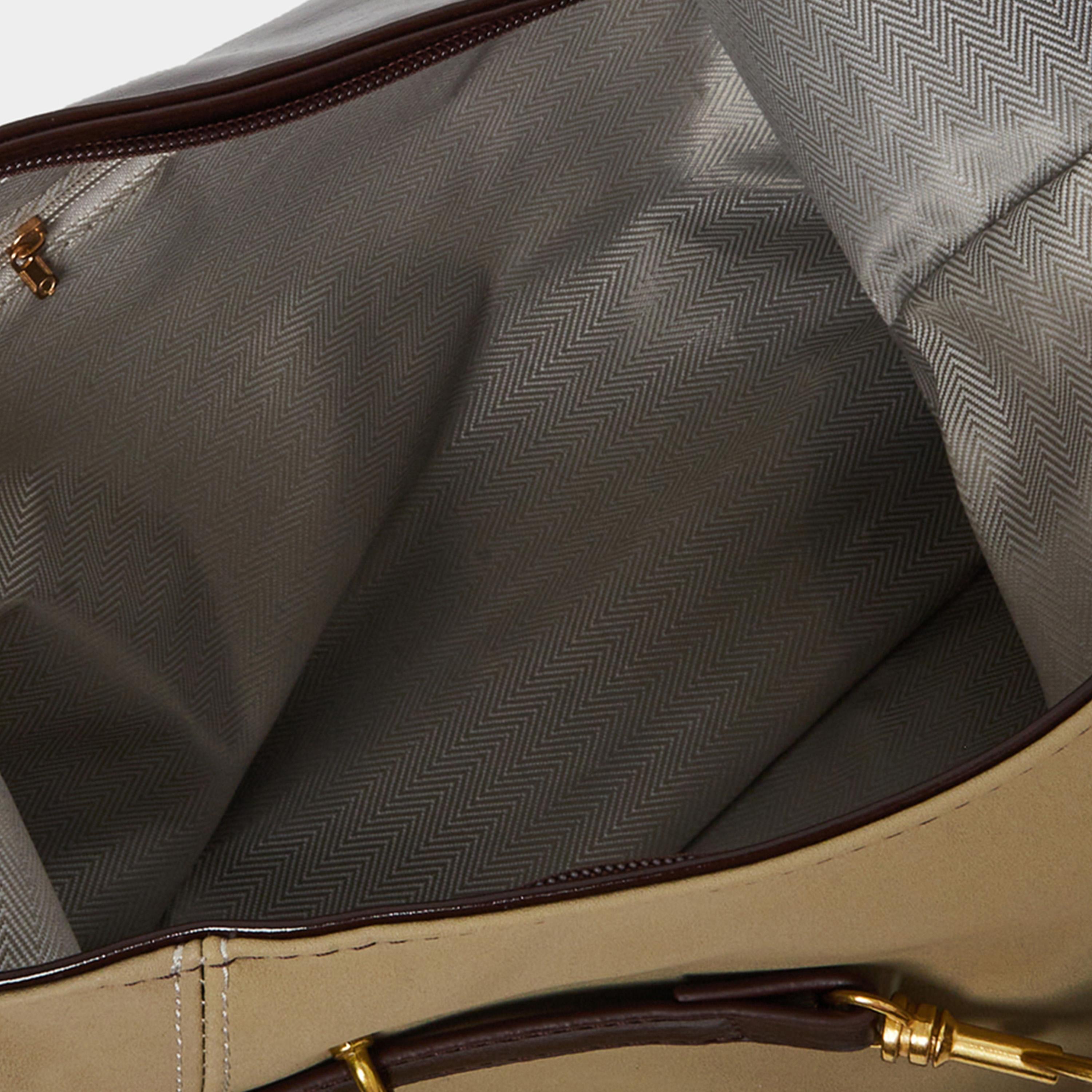 Styli Khaki Shoulder Bag with Brown Leather Detail-women-bagsandwallets-handbags-image-3