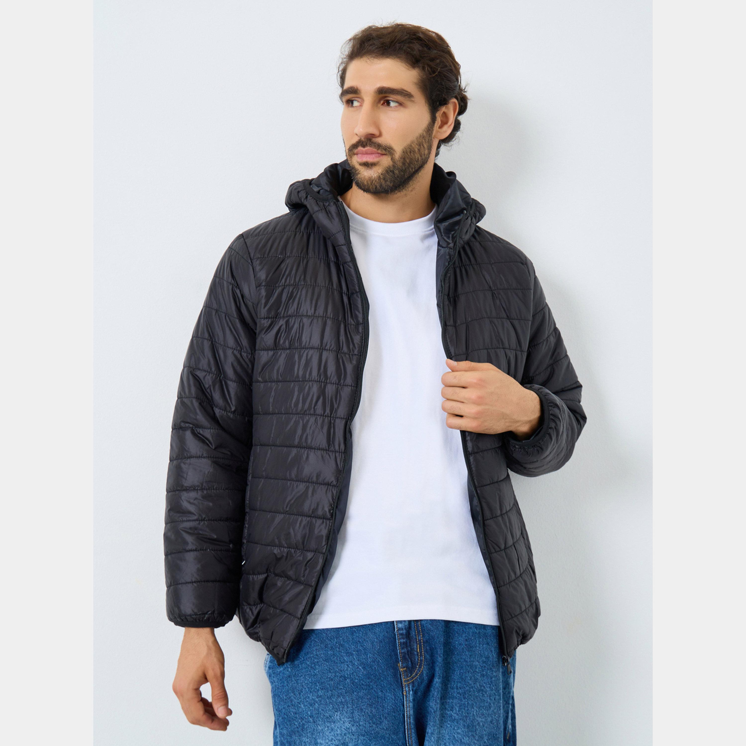 ستايلي - جاكيت رجالي مبطن بغطاء للرأس وأكمام طويلة وسحاب كامل-men-clothing-jacketsandblazers-jackets-image-1
