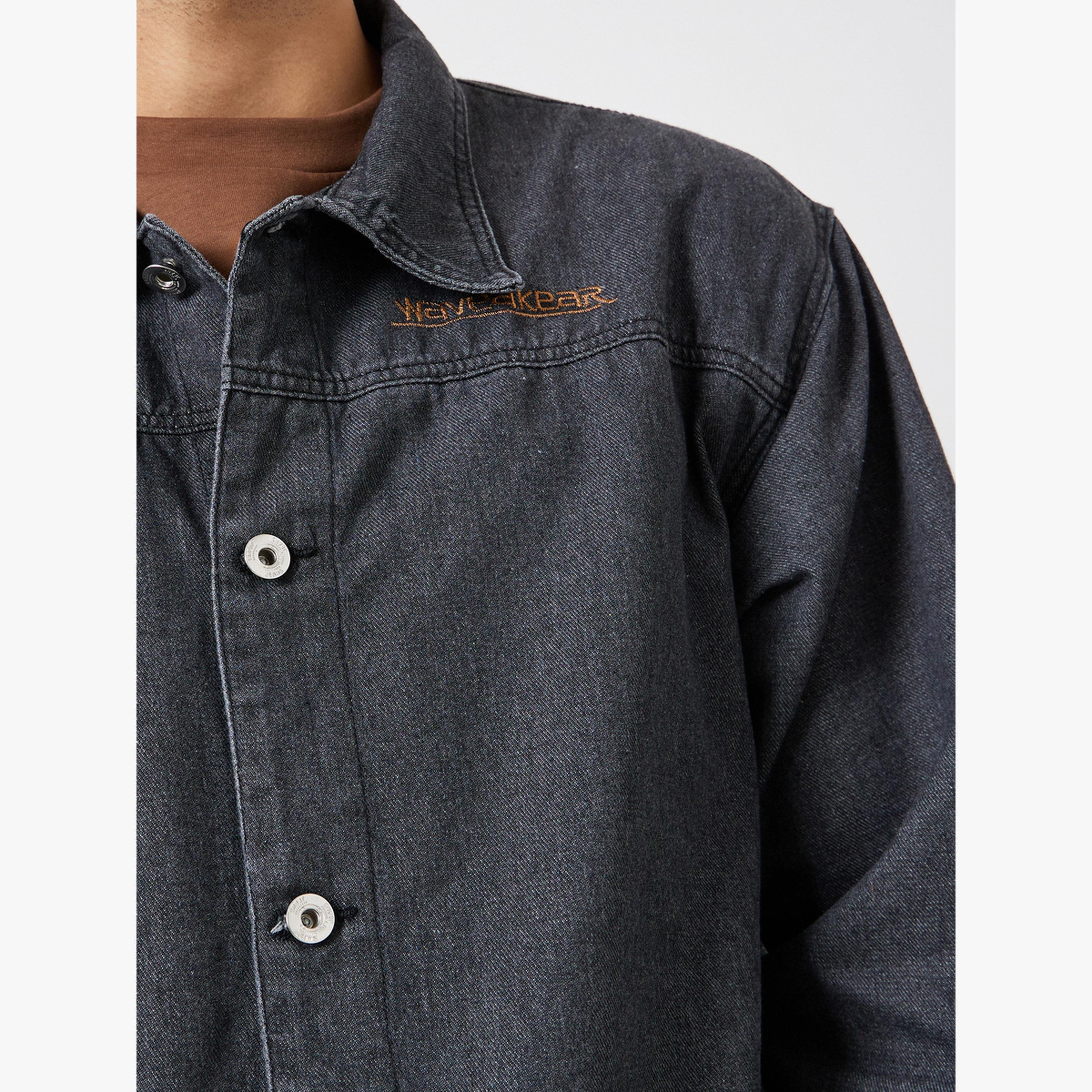 Styli Men Oversized Denim Jacket with Flap Pocket-men-clothing-jacketsandblazers-jackets-image-4