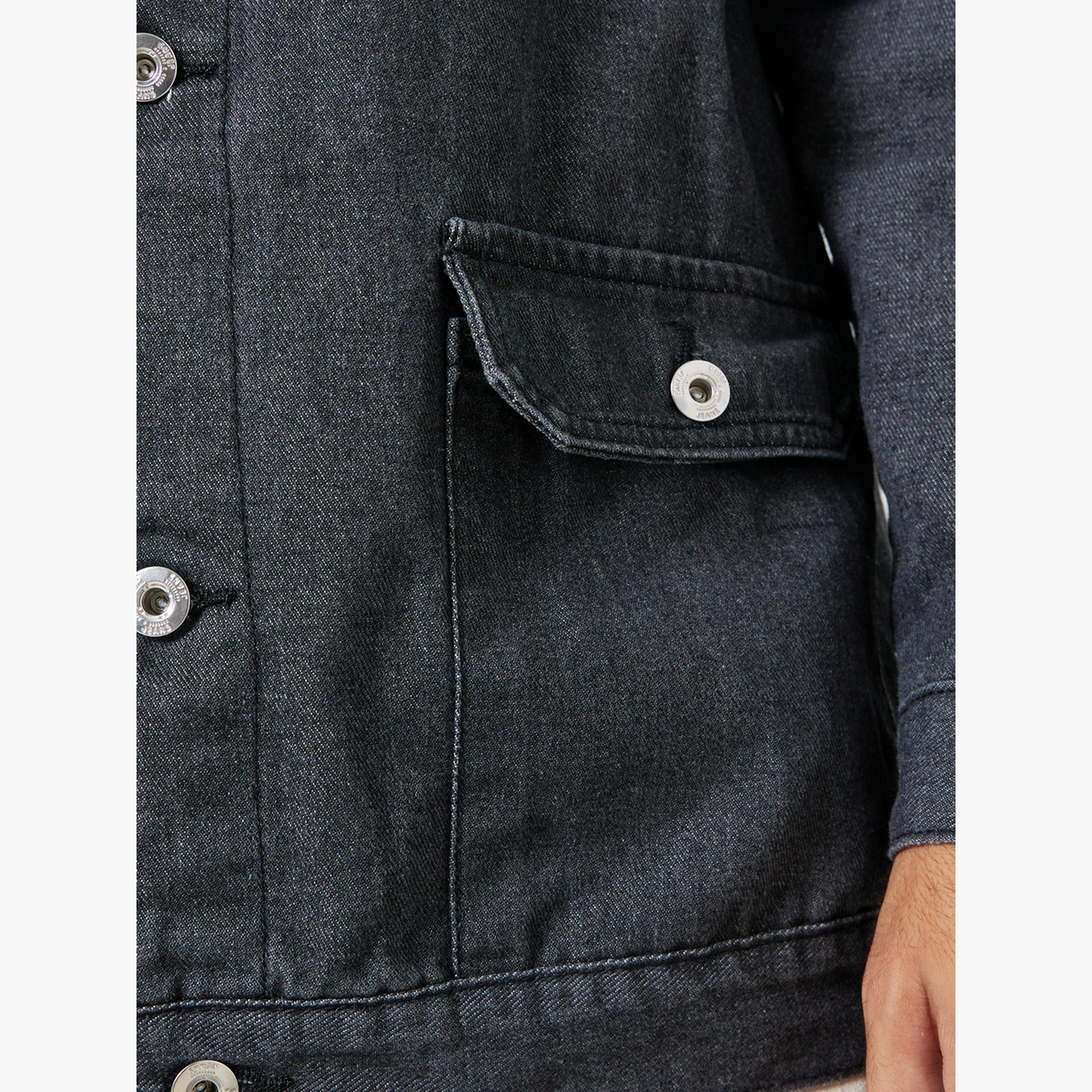 Styli Men Oversized Denim Jacket with Flap Pocket-men-clothing-jacketsandblazers-jackets-image-5
