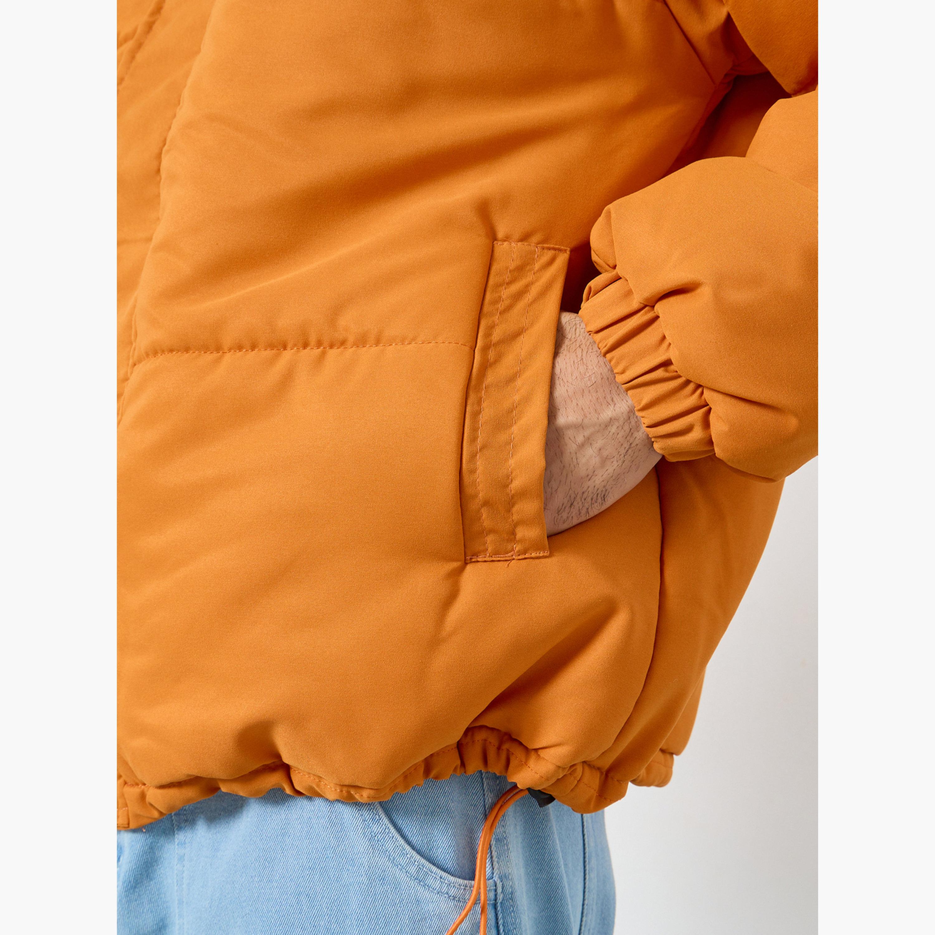 Styli Solid High Neck Long Sleeves Men's Zip Through Puffer Jacket-men-winterwear-jacketsandblazers-image-6