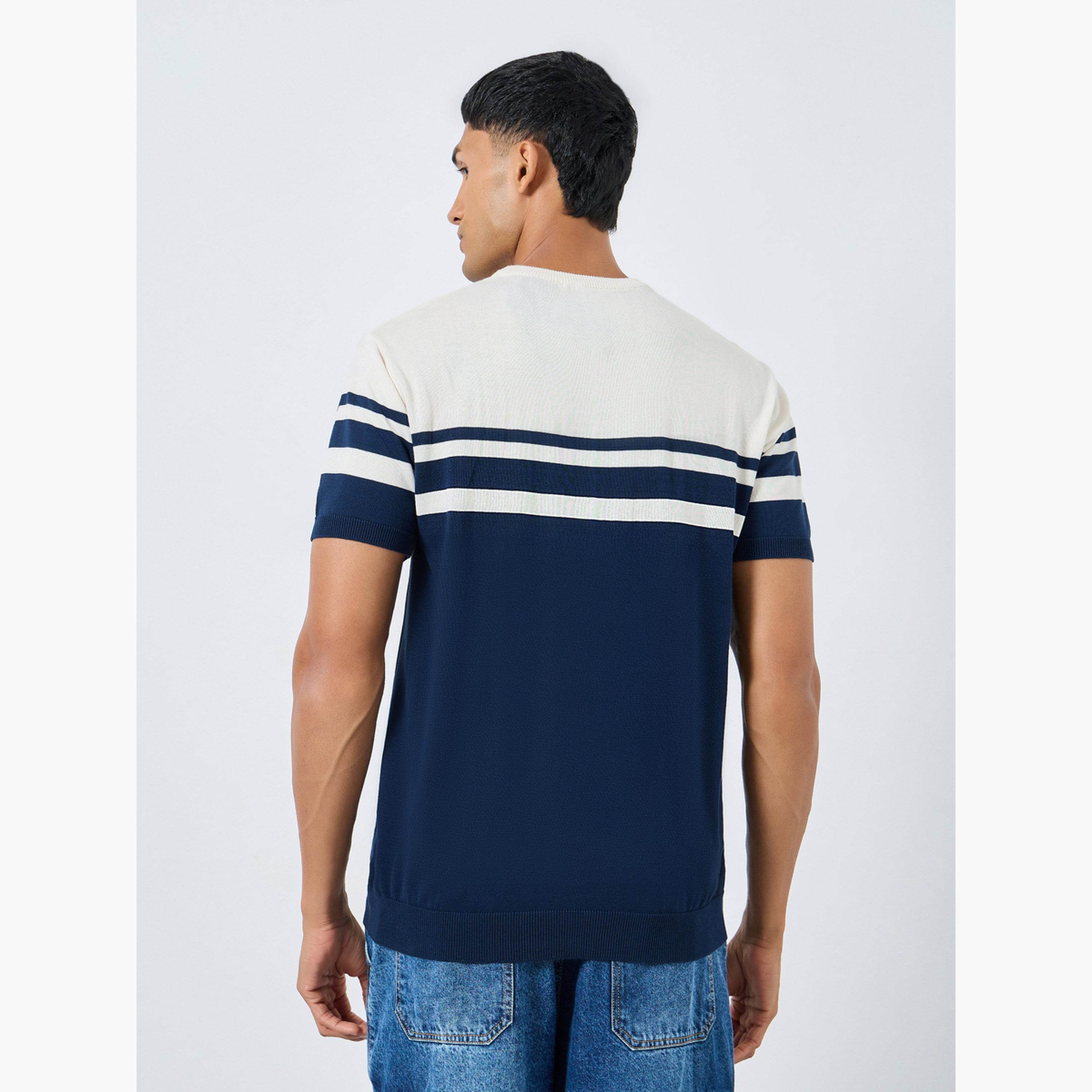 Styli Men Boxy Fit Flat Knit Striped T-Shirt-men-clothing-tshirtsandpolos-tshirts-image-4