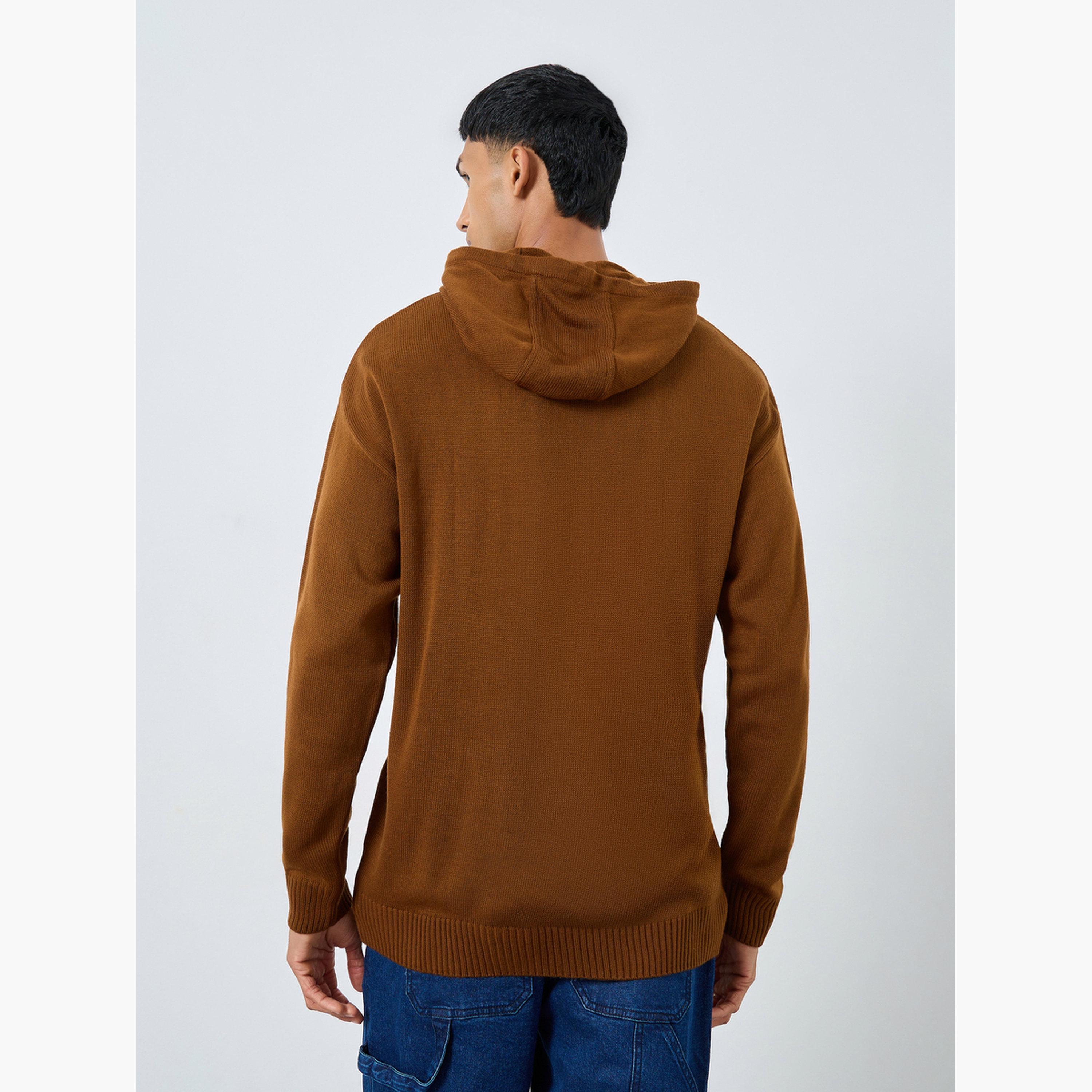 Styli Solid Hooded Neck Long Sleeves Men's Hoodie-men-winterwear-hoodiesandsweatshirts-image-3