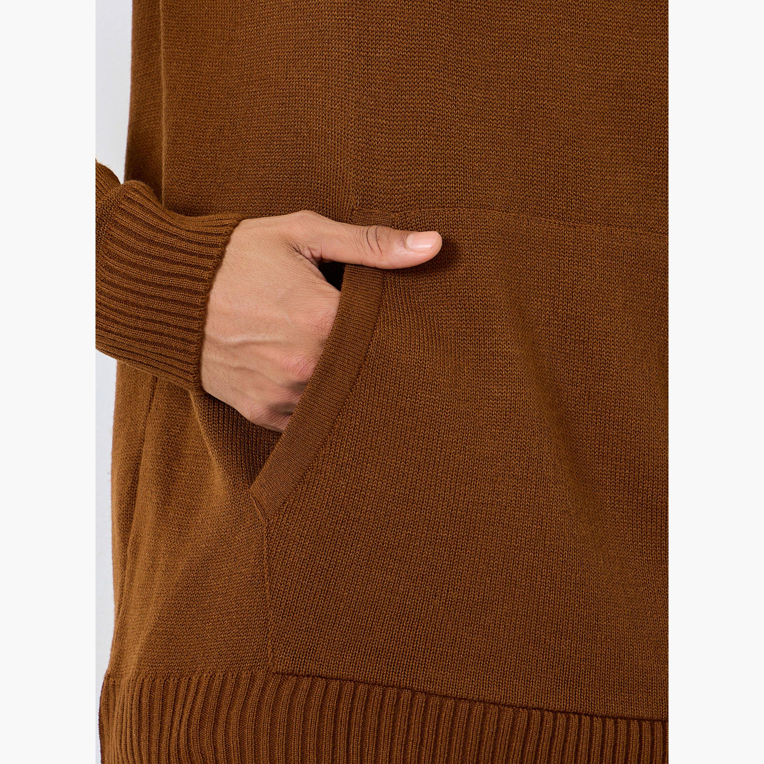 Styli Solid Hooded Neck Long Sleeves Men's Hoodie-men-winterwear-hoodiesandsweatshirts-image-4