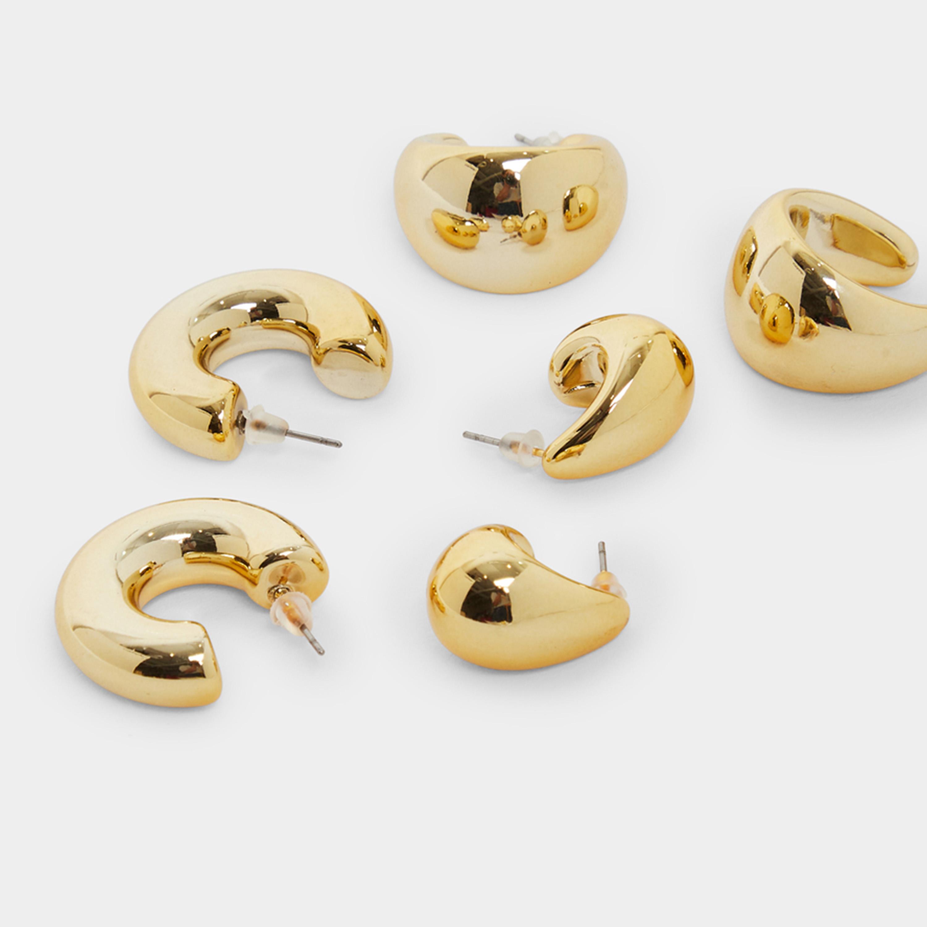 Styli Set of 9 - Plain Half Hoop Earrings-women-watchesandjewellery-jewellery-earrings-image-3