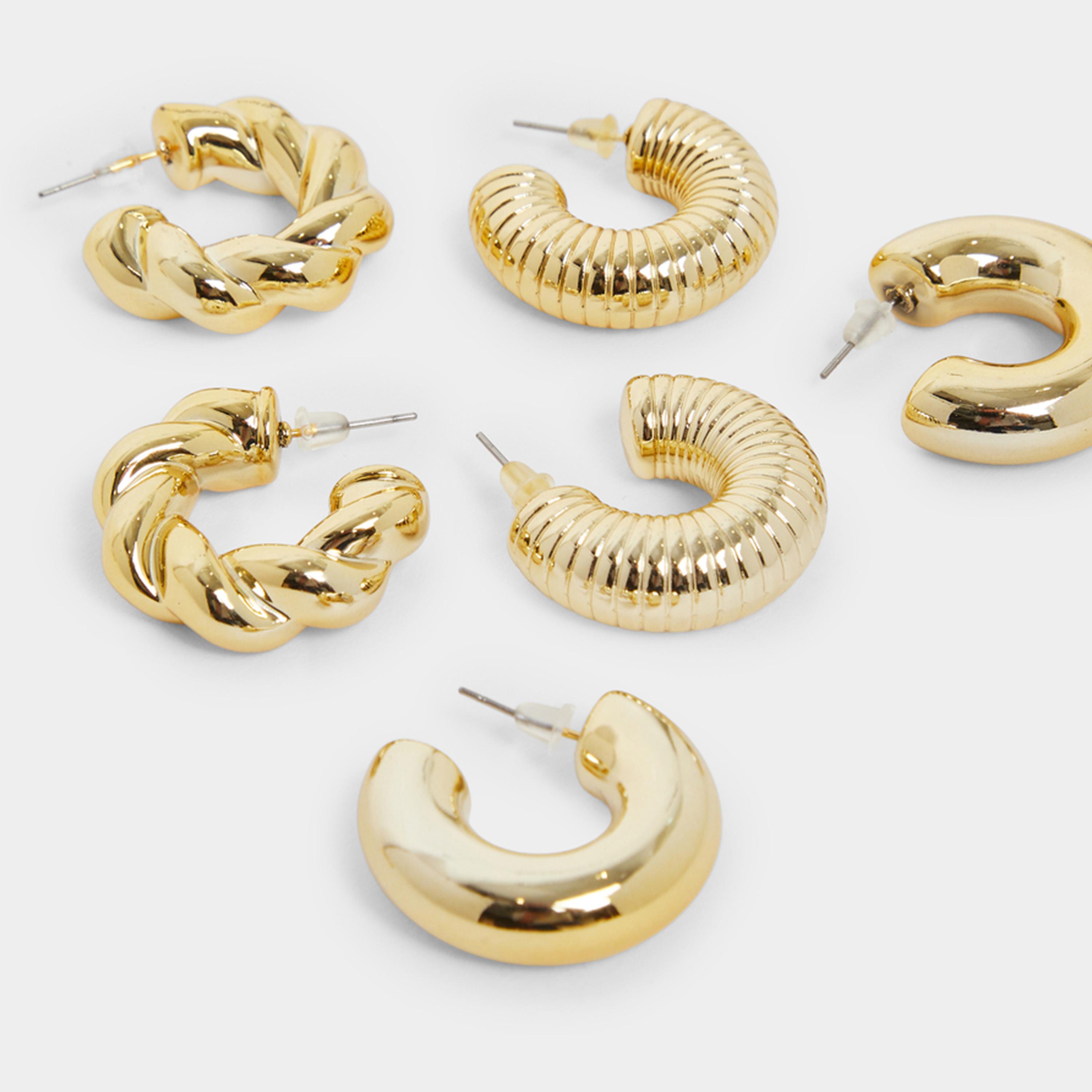Styli Set of 9 - Plain Half Hoop Earrings-women-watchesandjewellery-jewellery-earrings-image-4