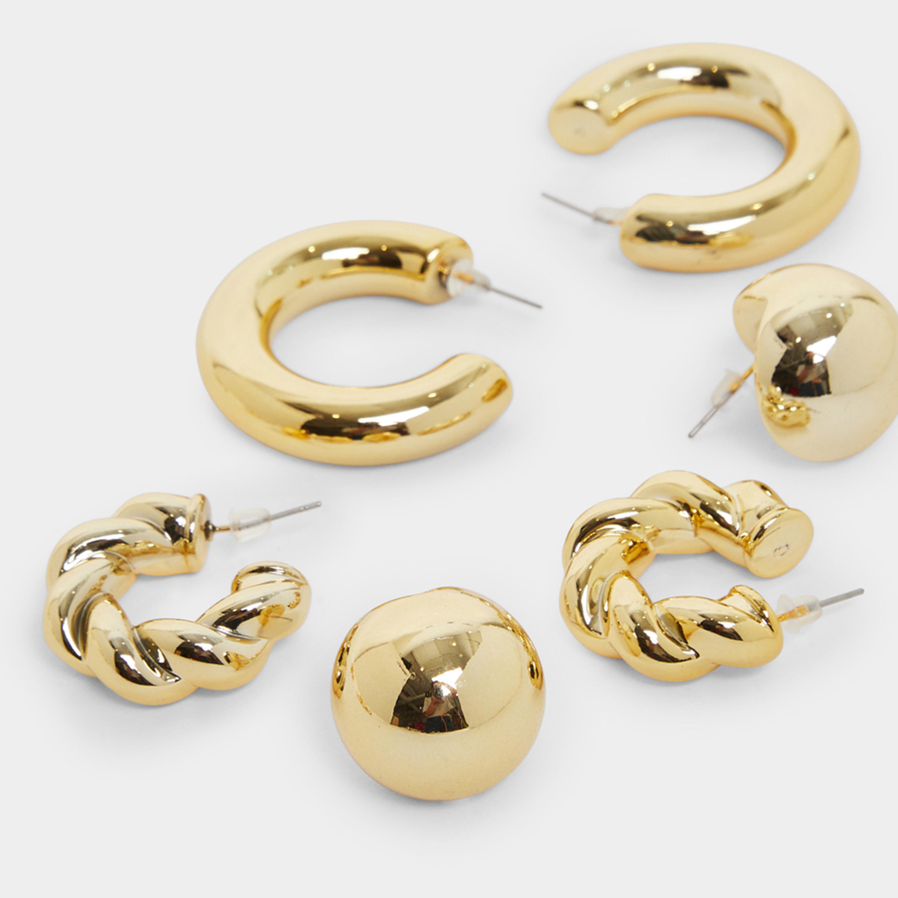 ستايلي - طقم 9 أقراط دائرية عادية نصف دائرية-women-watchesandjewellery-jewellery-earrings-image-5
