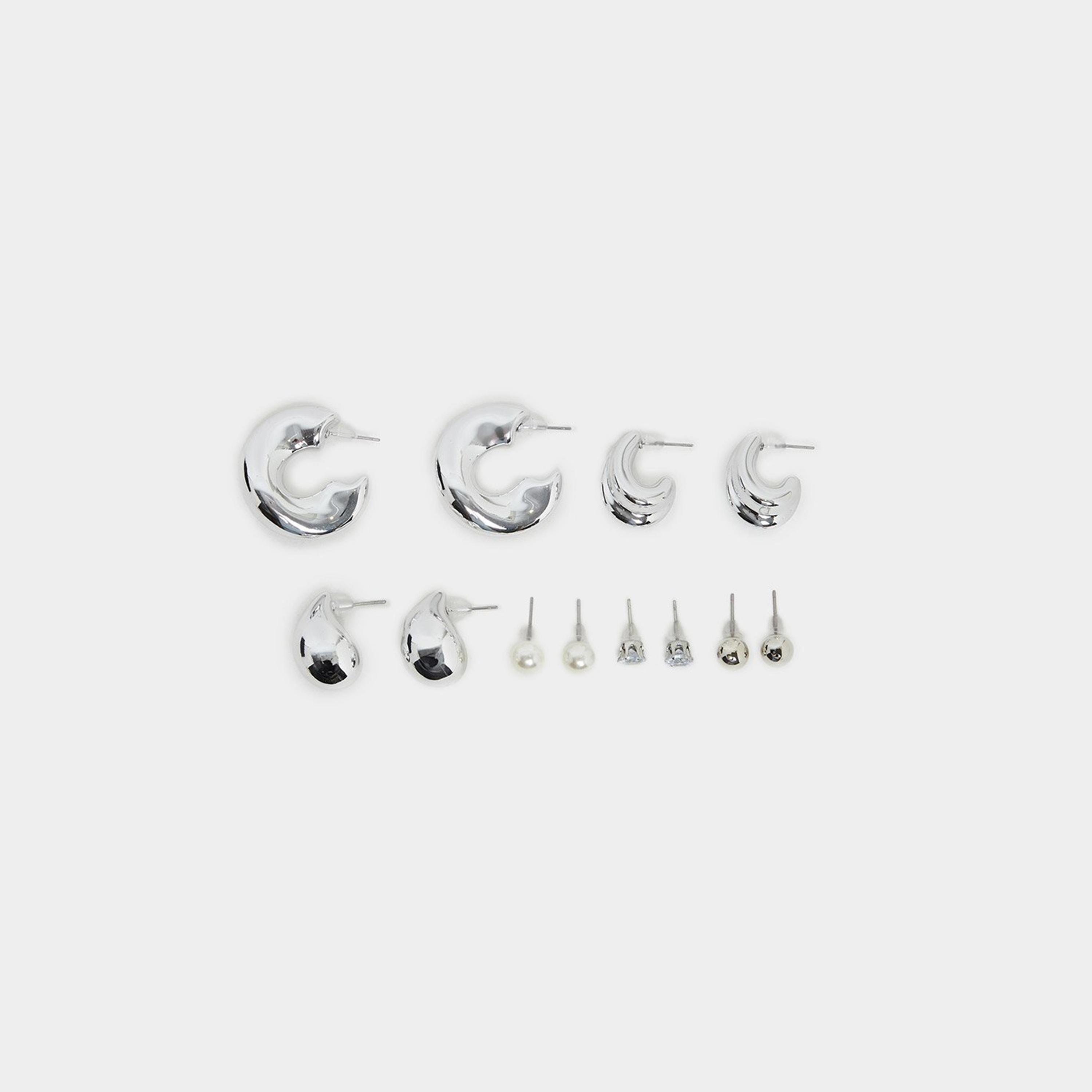 Styli Set of 6 - Plain Assorted Earrings-women-watchesandjewellery-jewellery-earrings-image-1