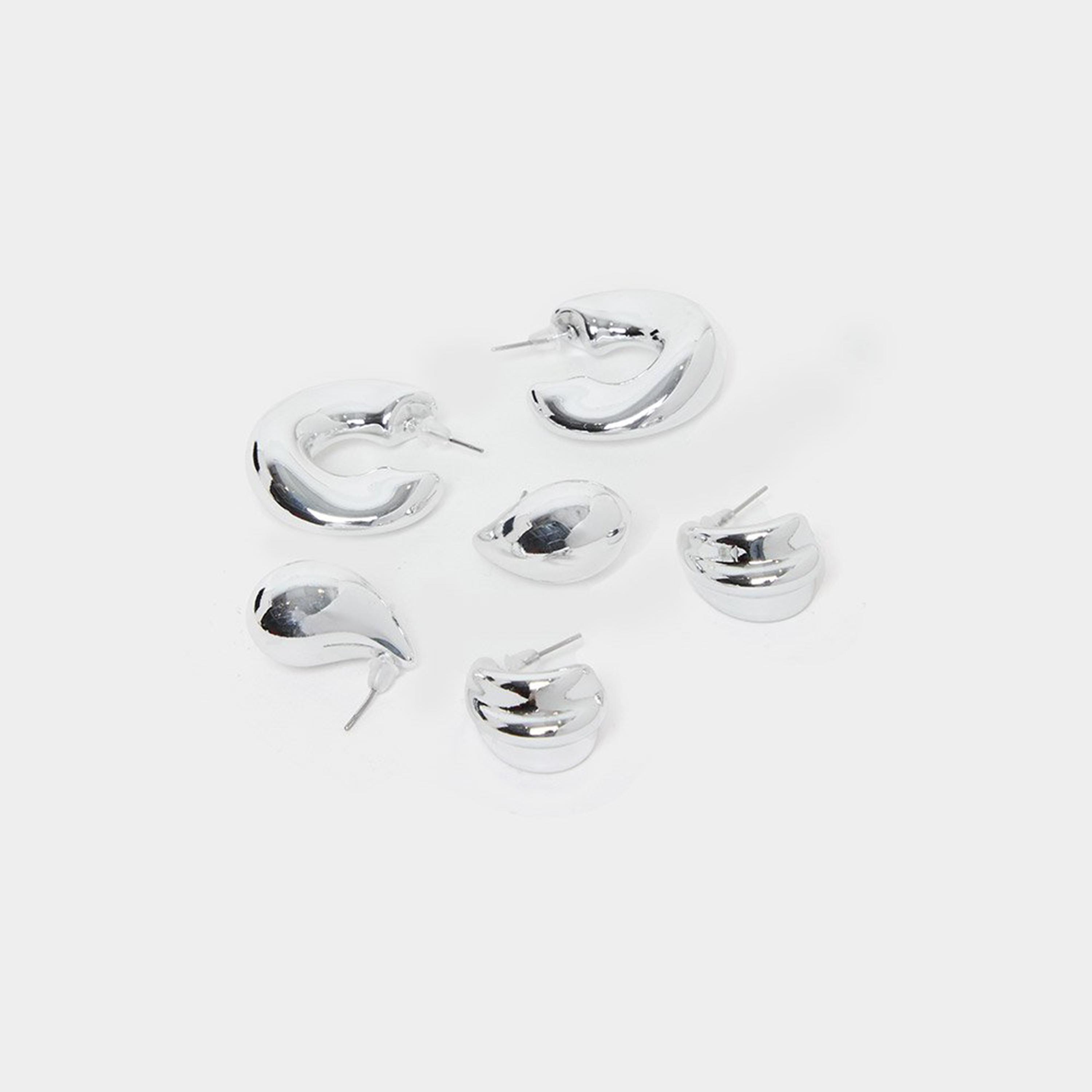 Styli Set of 6 - Plain Assorted Earrings-women-watchesandjewellery-jewellery-earrings-image-3