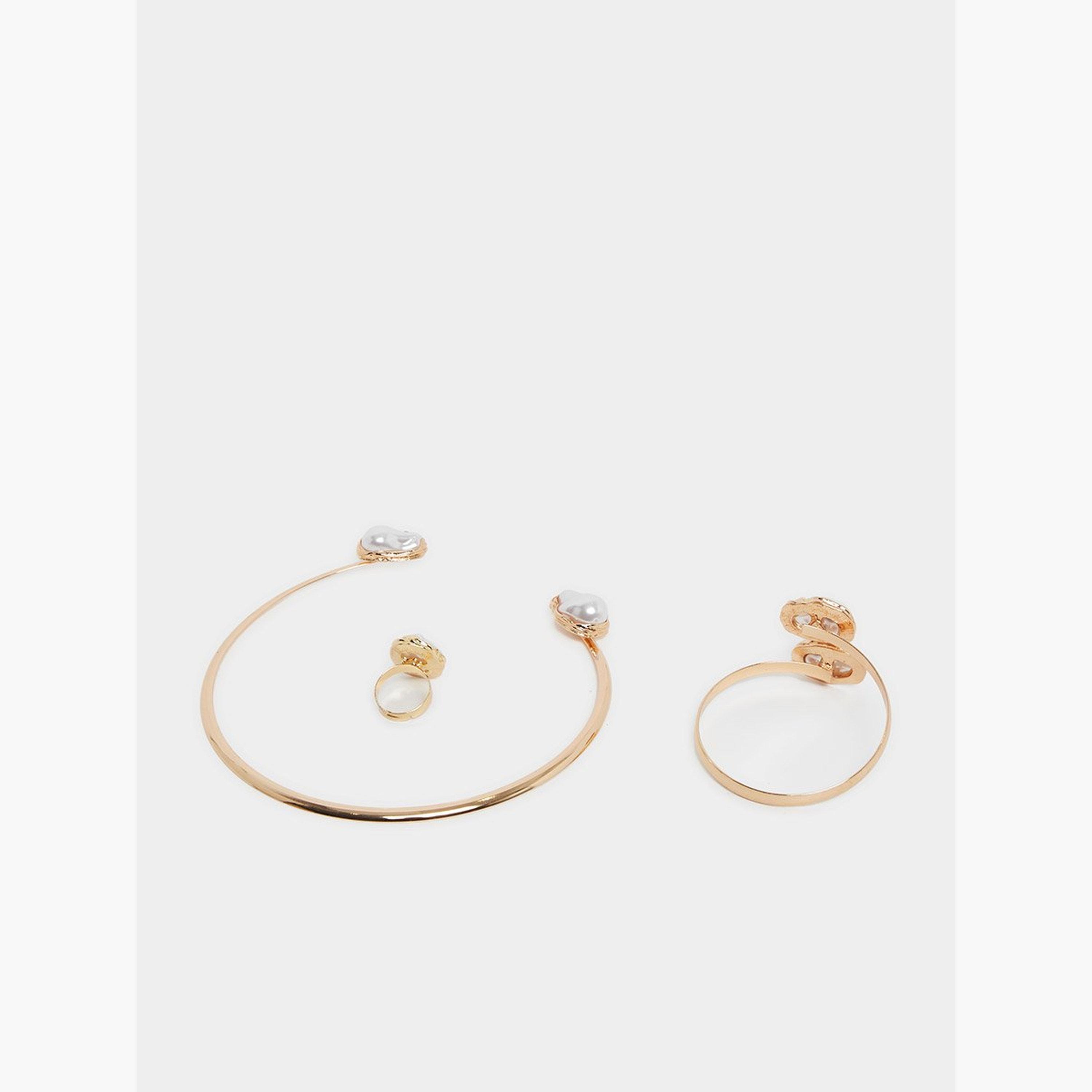 طقم من قلادة شوكر مع خاتم وسوار يد-women-watchesandjewellery-jewellery-jewellerysets-image-3