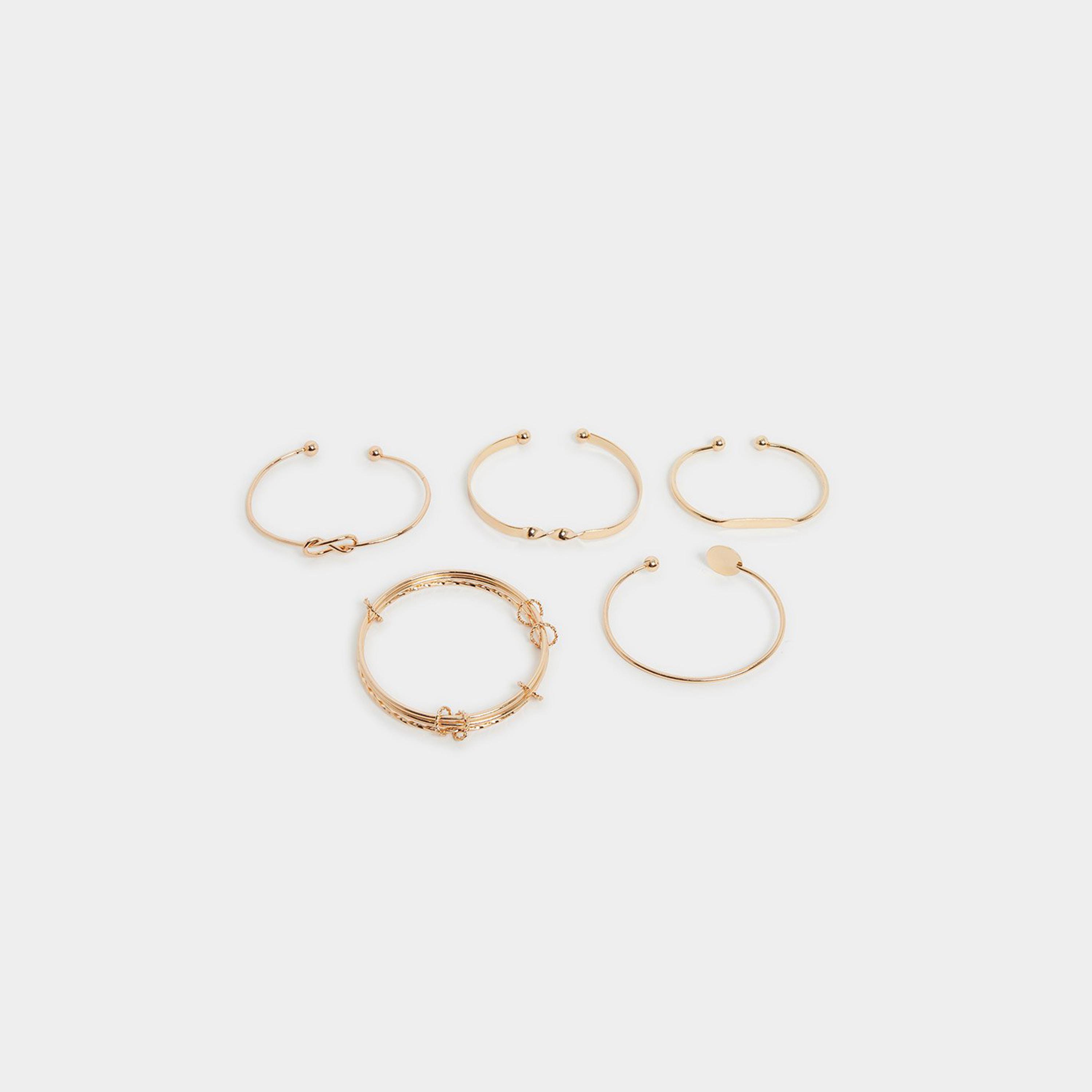مجموعة من 5 - سوار يد مُتنوع-women-watchesandjewellery-jewellery-banglesandbracelets-image-1
