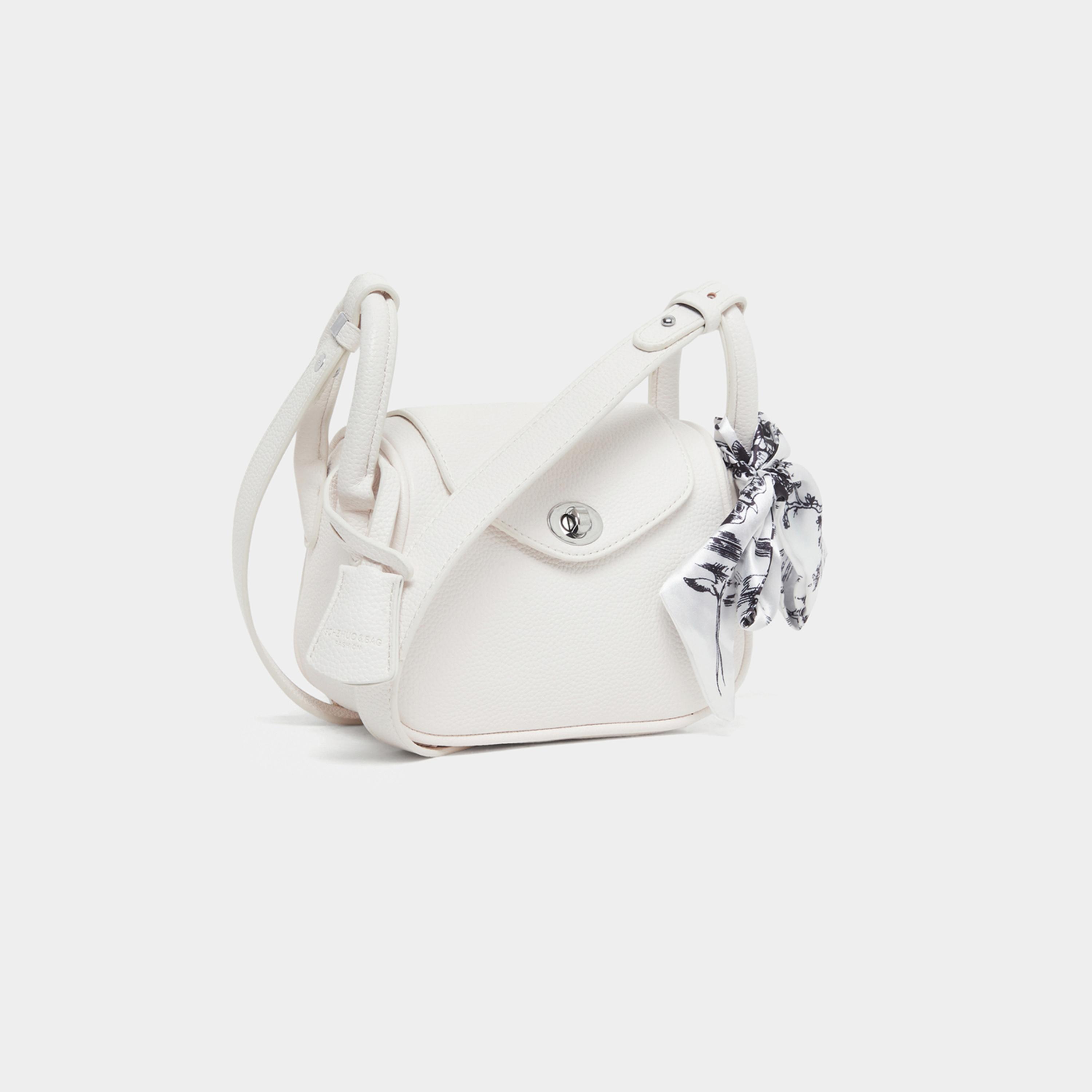 ستايلي - شنطة كروس بيضاء مع وشاح-women-bagsandwallets-handbags-image-1