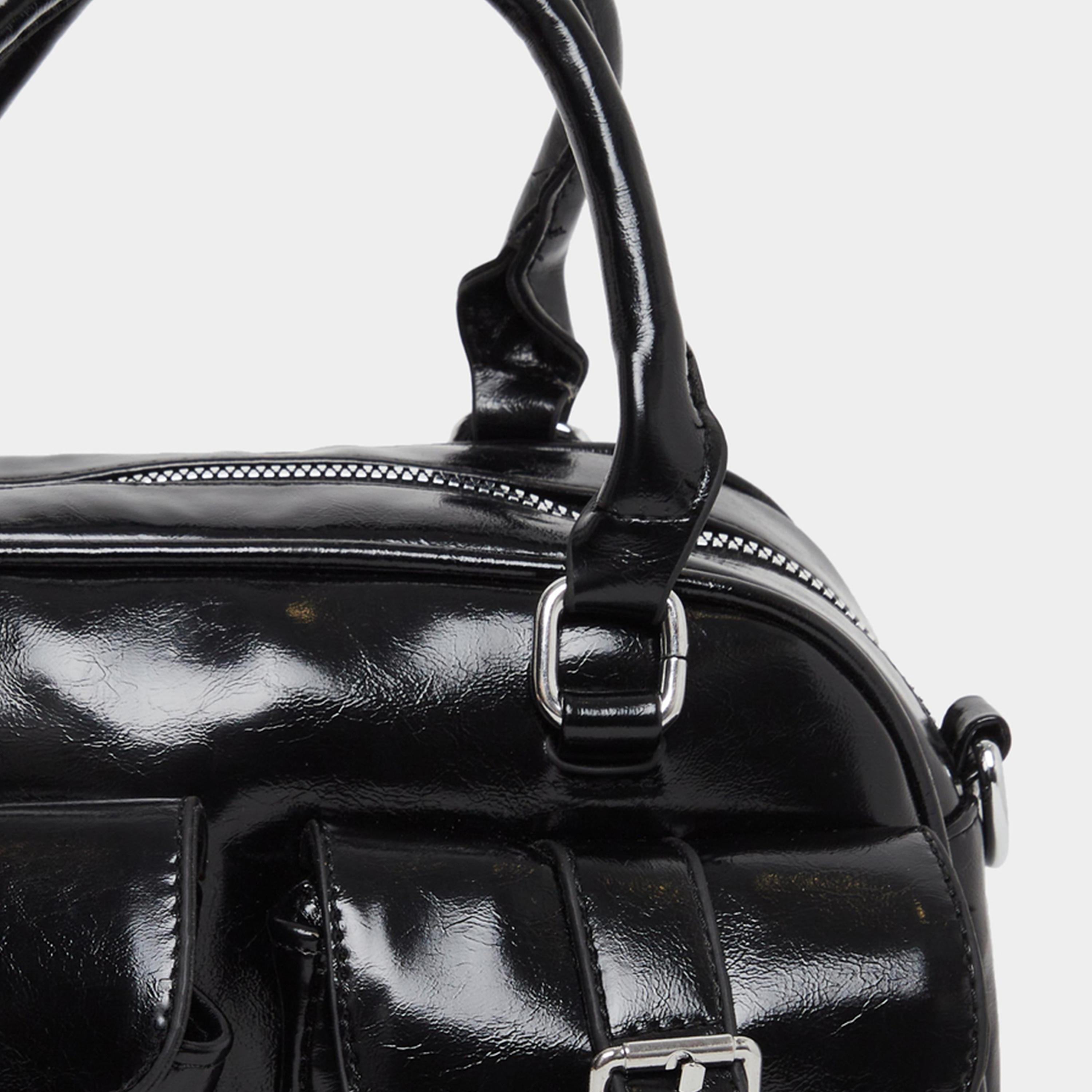 Styli Black Patent Leather City Bag-women-bagsandwallets-handbags-image-3