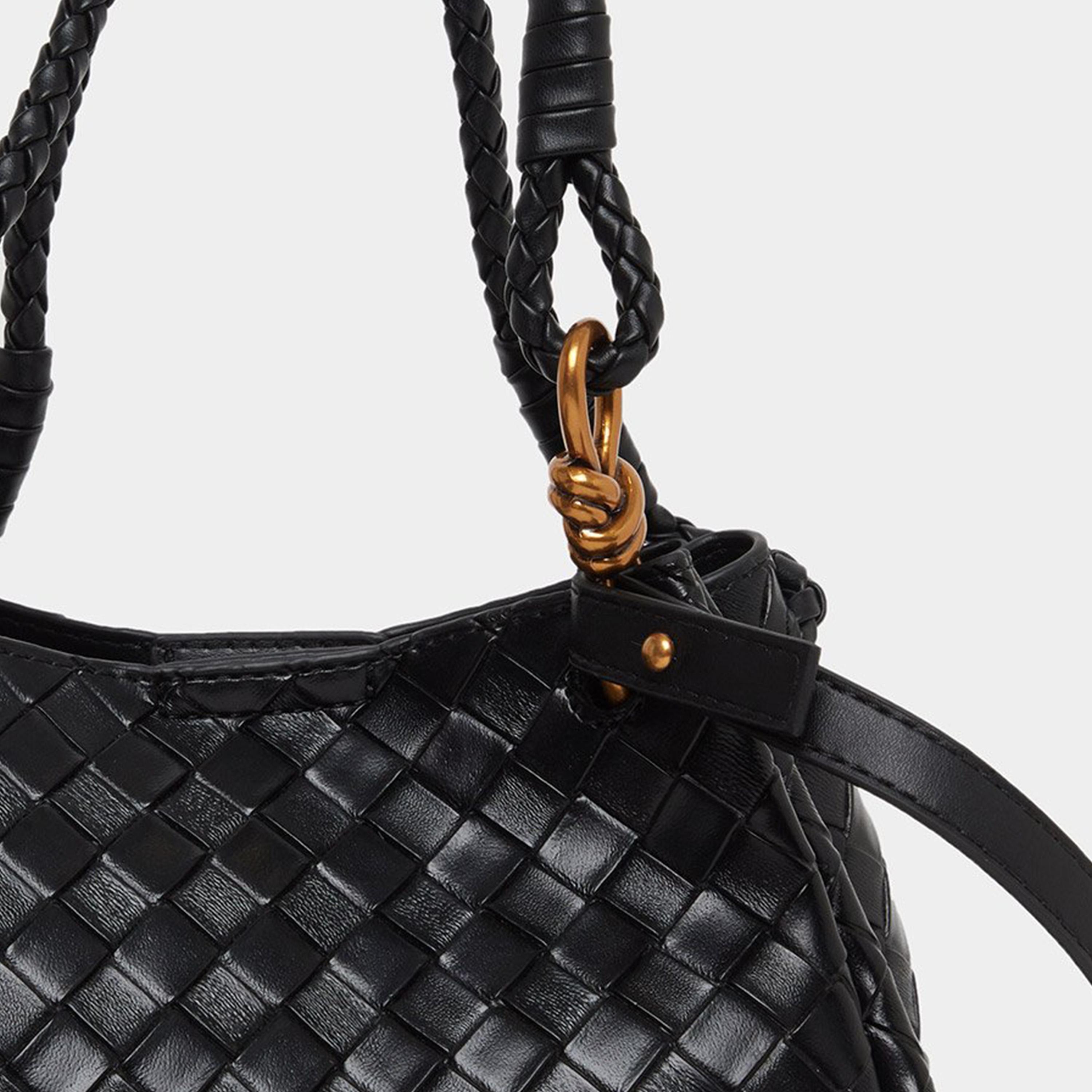 Take Two Black Woven Leather Shoulder Bag-women-bagsandwallets-handbags-image-3