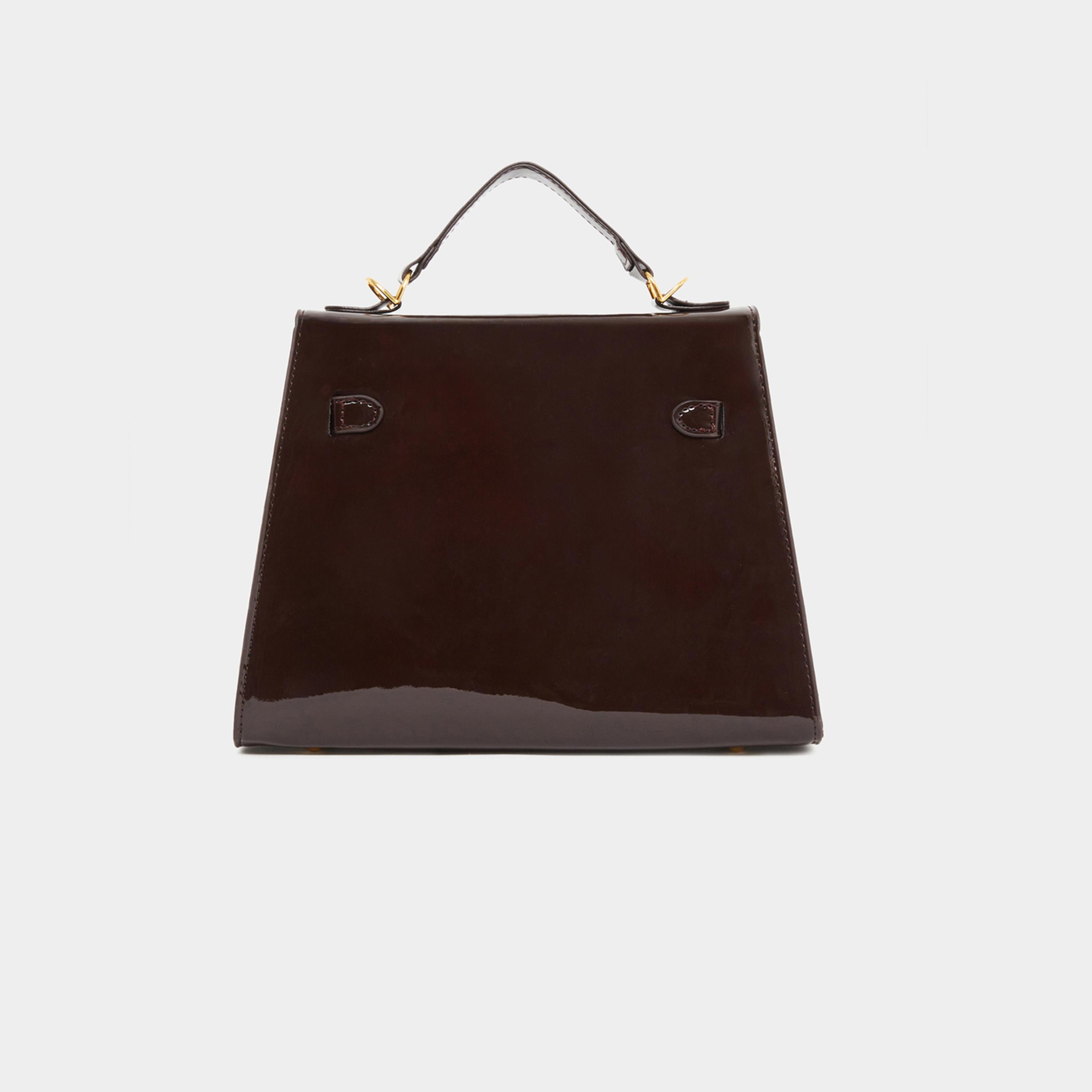 ستايلي - شنطة يد براءة اختراع لون بني قهوة-women-bagsandwallets-handbags-image-3