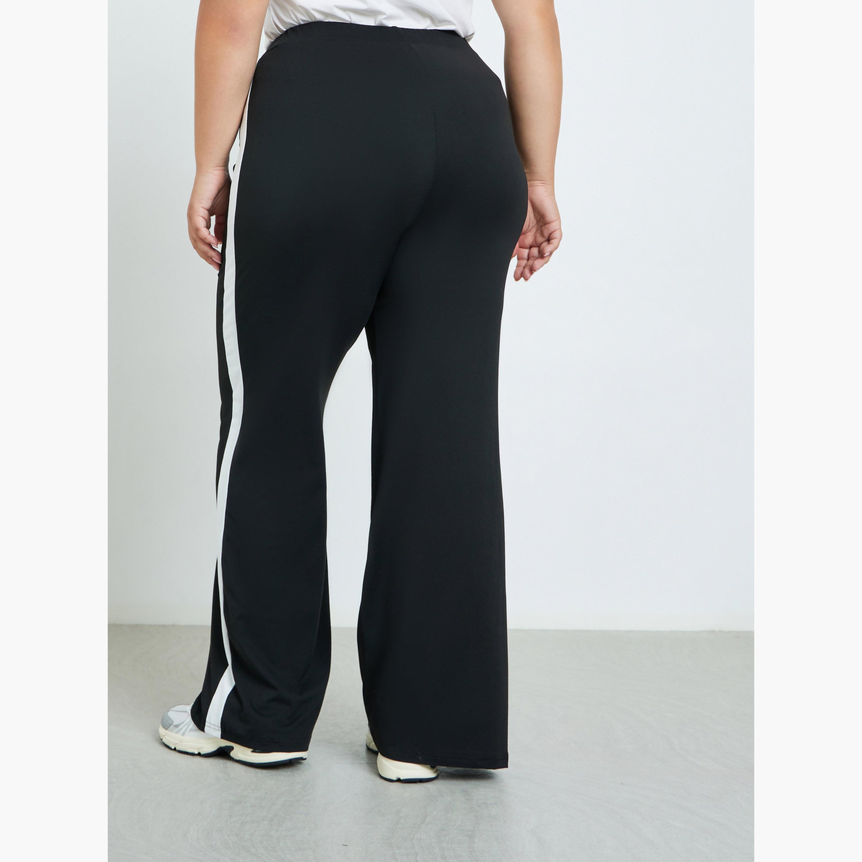 ستايلي - بنطال ضيق واسع مخطط جانبي مقاس كبير-women-clothing-bottoms-leggings-image-3