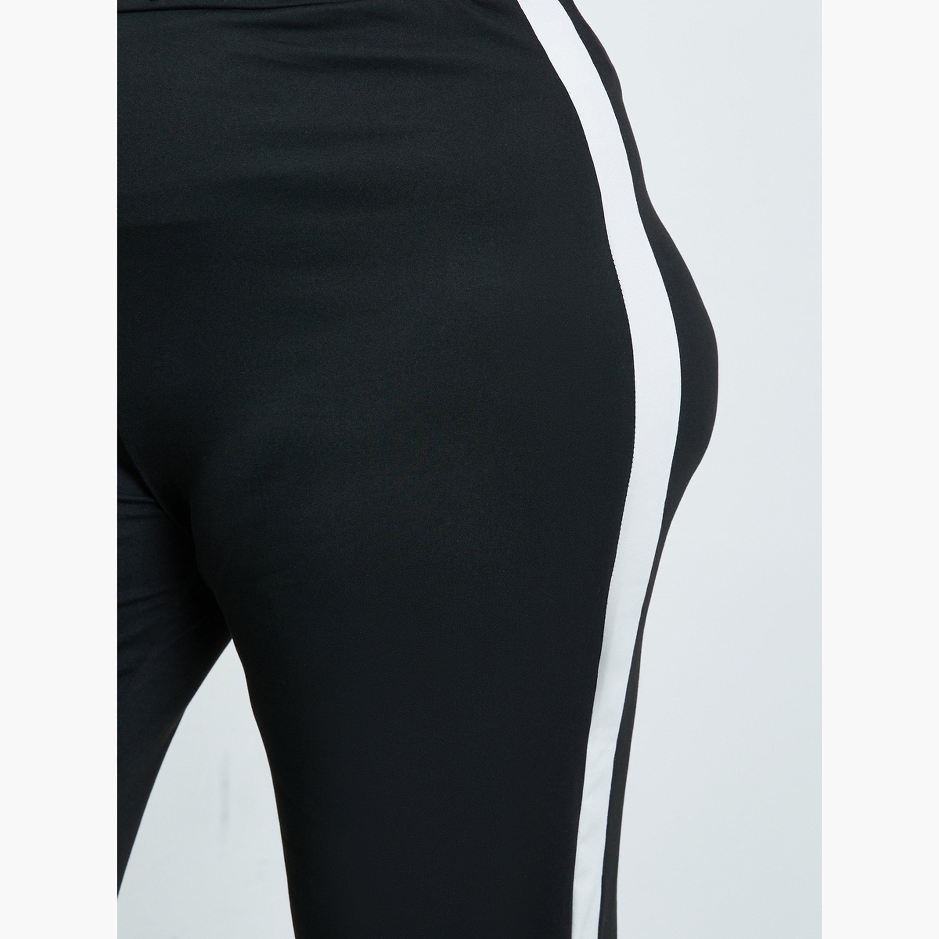 Styli Plus Size Side Stripe Flared Leggings-women-clothing-bottoms-leggings-image-4